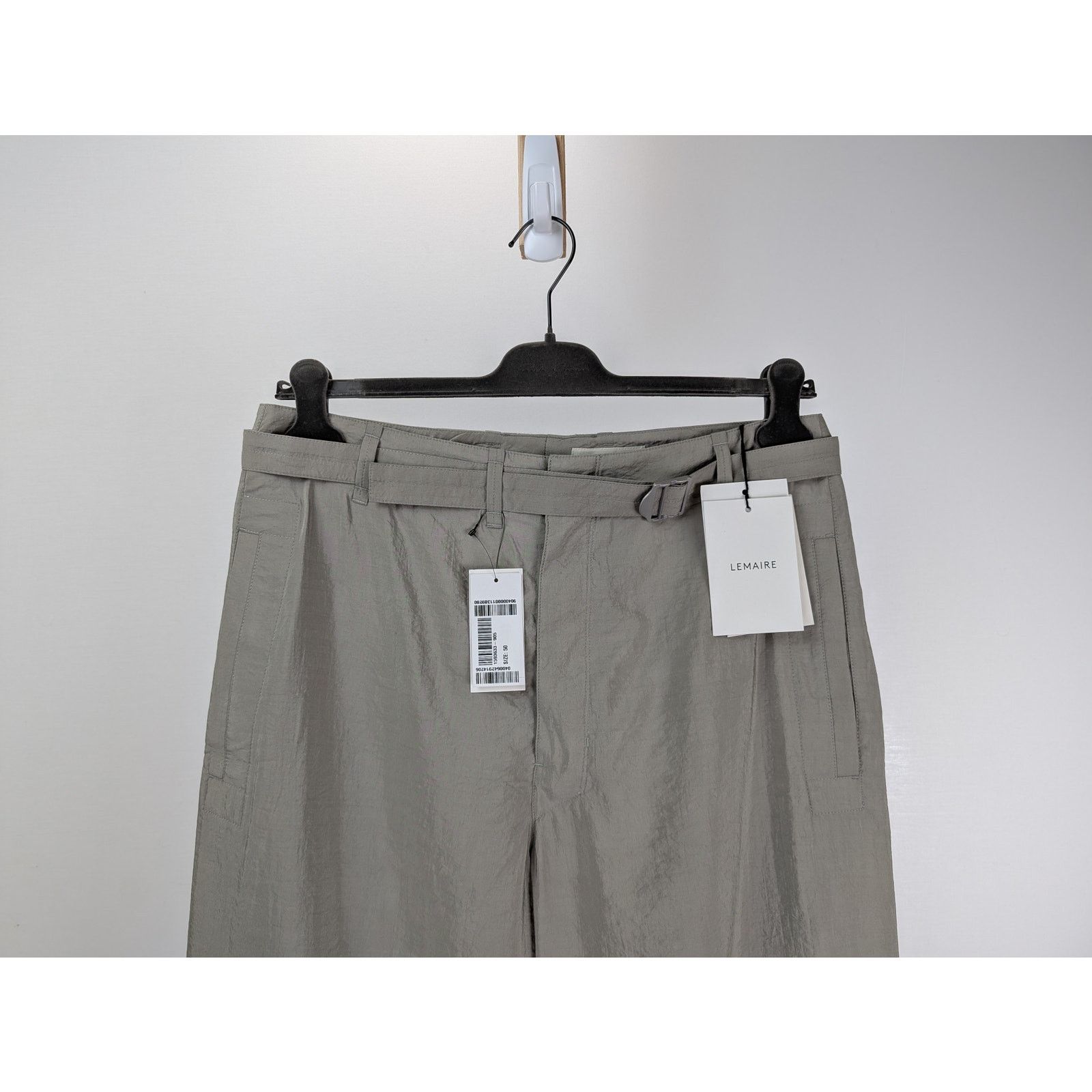 Lemaire o1rshd1 CC20 Seamless Belted Pants in Light Misty Grey Size US 34 / EU 50 - 2 Thumbnail