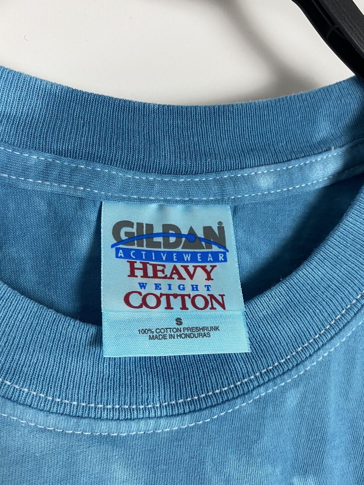 Vintage 1990’s Vintage Gildan Indigo Blue Tie Dye Blank Tee Size US S / EU 44-46 / 1 - 3 Thumbnail