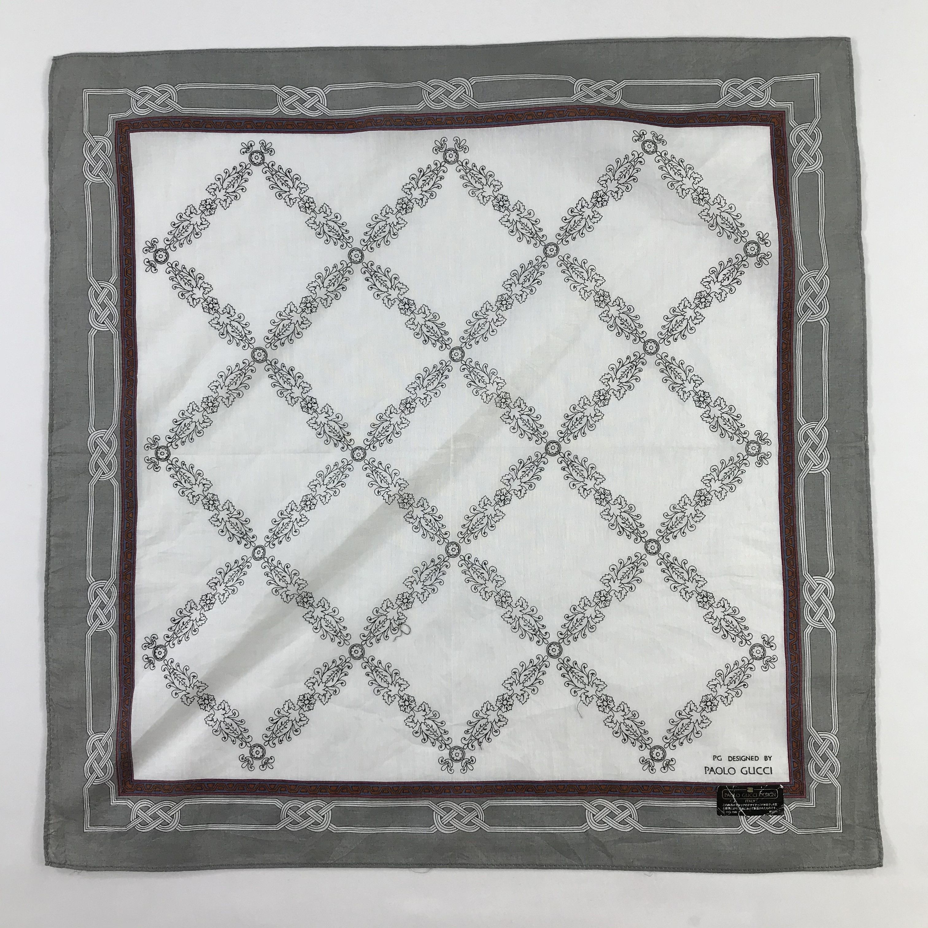 Paolo Gucci × Vintage Paolo Gucci Bandana / Handkerchief / Neckerchief - S867 Size ONE SIZE - 1 Thumbnail
