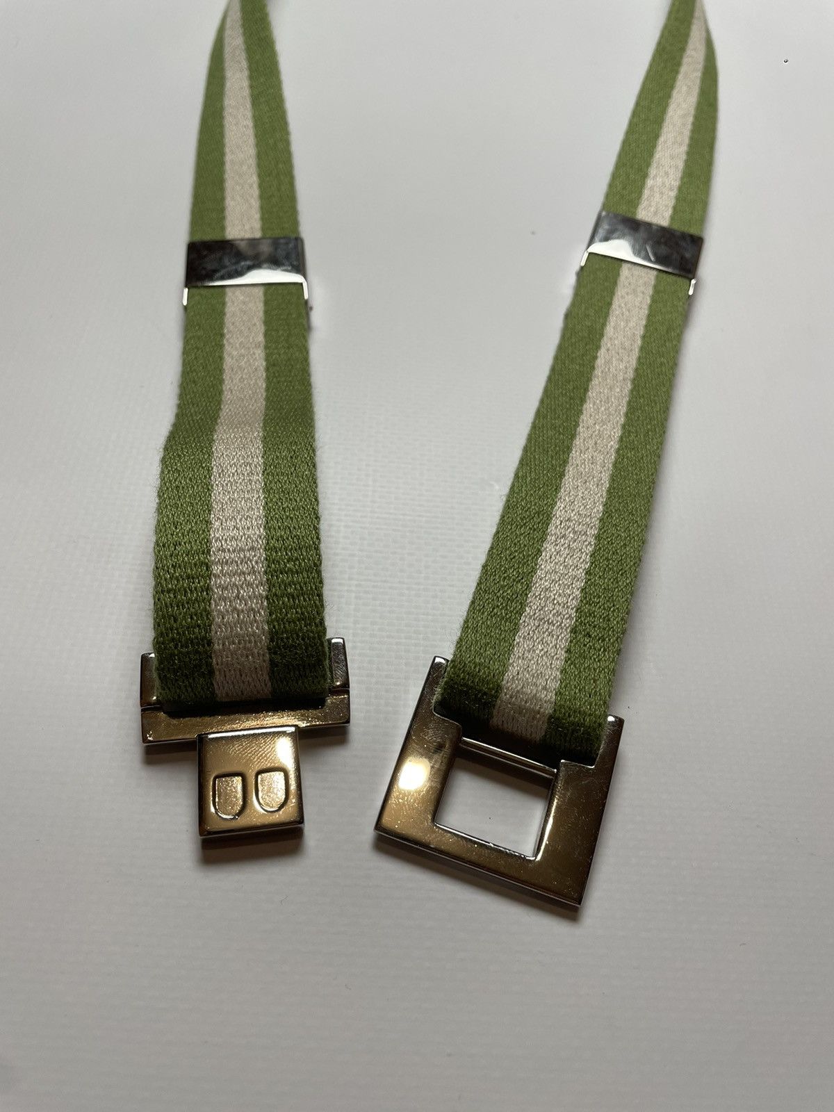Bally Bally Green and White Belt Size ONE SIZE - 6 Thumbnail