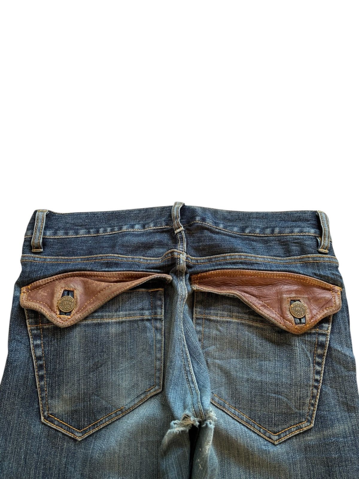 Designer × Japanese Brand Vintage Monsieur Nicole Tactical Mud Wash Distress Rip Jean Size US 31 - 8 Thumbnail
