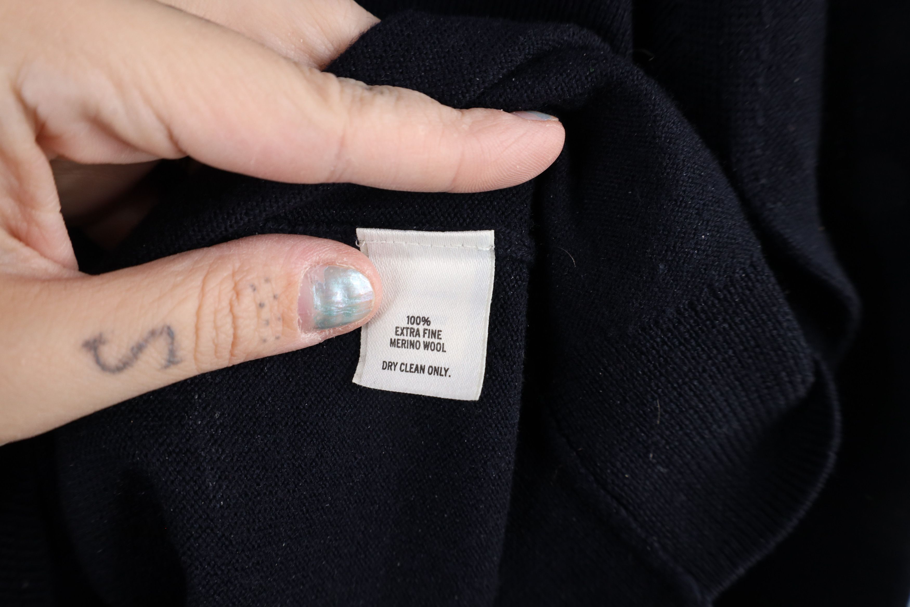 Vintage Vintage 90s Streetwear Blank Wool Knit Collared Sweater Blue Size US XL / EU 56 / 4 - 7 Thumbnail