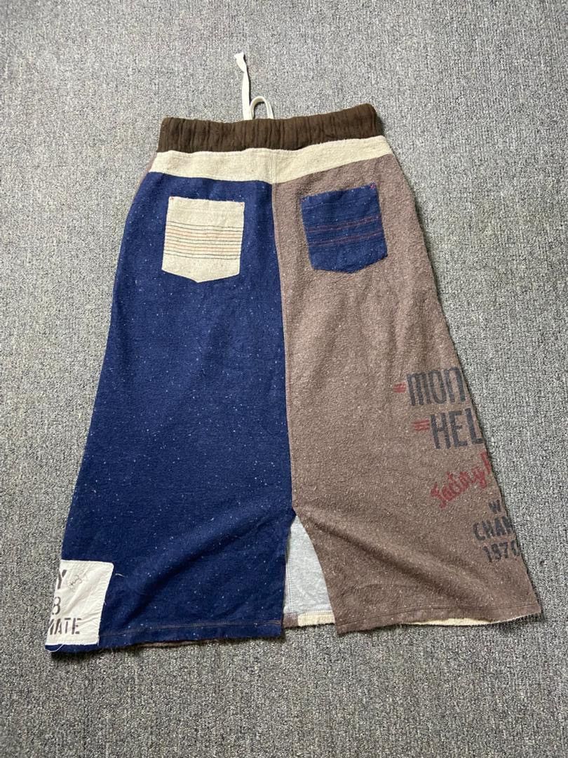 Japanese Brand Marine Sanforized Patchwork Style Skirt (201) Size 28" / US 6 / IT 42 - 2 Thumbnail