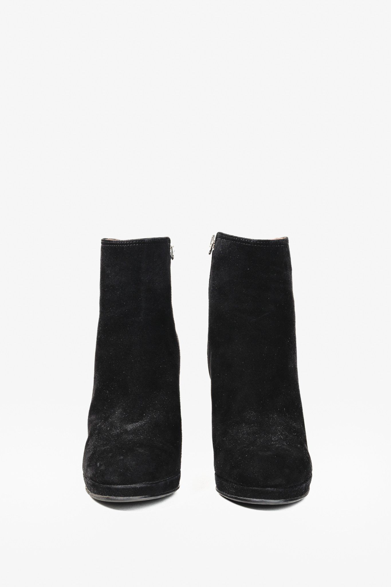 Miu Miu Miu Miu Black Suede Heel Bootie Size US 6.5 / IT 36.5 - 2 Thumbnail