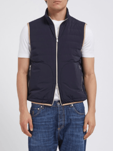 Brunello Cucinelli Wr Padded Vest in Navy Size US L / EU 52-54 / 3 - 1 Preview