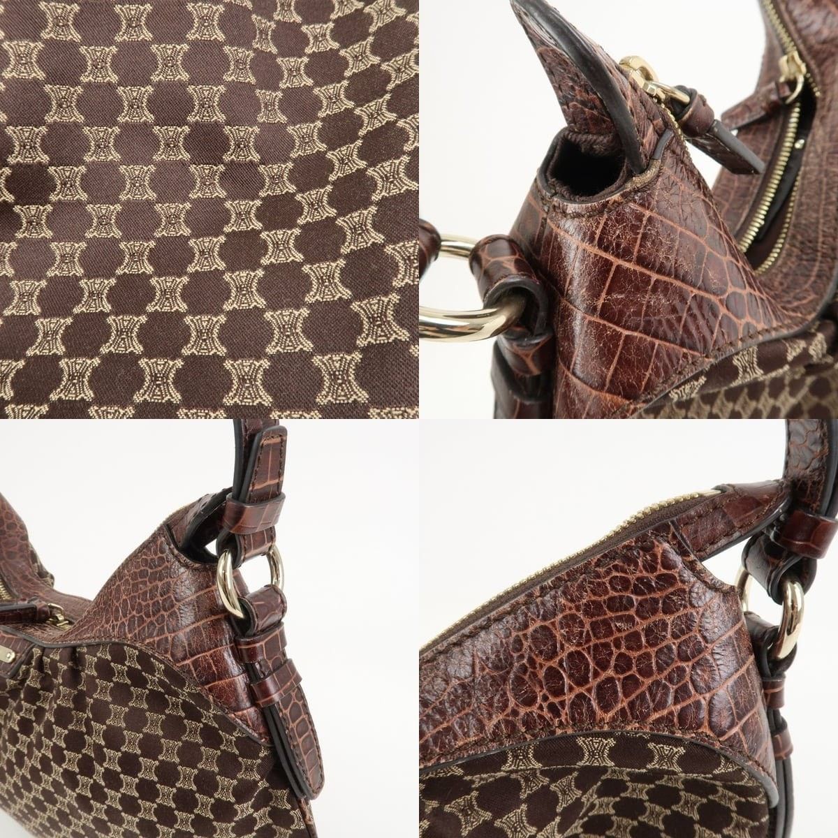 Celine Celine Macadam Canvas Shoulder Bag Brown Size ONE SIZE - 6 Thumbnail