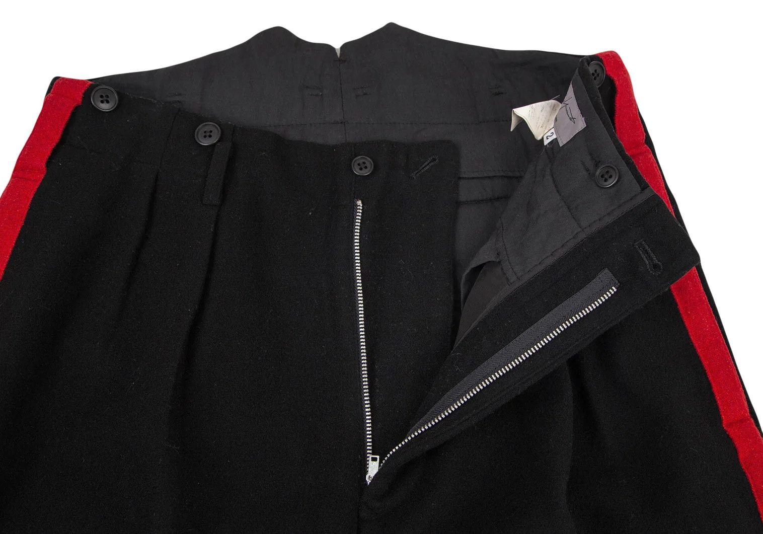 Yohji Yamamoto Yohji Yamamoto Suspender Button Pants Black Red Size US 36 / EU 52 - 4 Thumbnail