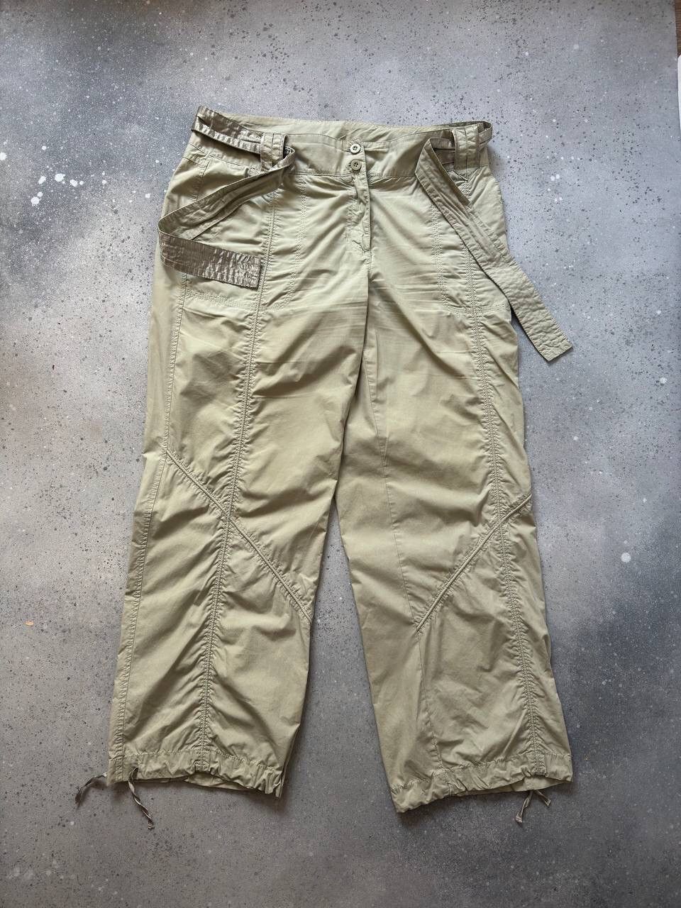image of Hysteric Glamour x Yohji Yamamoto Japanese Amazing Parachute Pants (Yohji Yamamoto Style) in Beige 