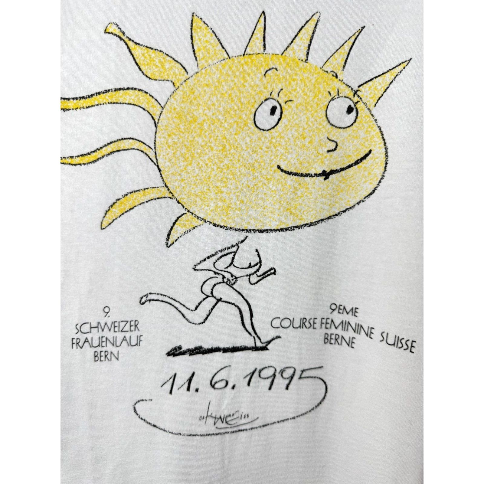 Adidas 💥Rare! Vintage 1995 Adidas Marathon T Shirt Retro Size US L / EU 52-54 / 3 - 4 Thumbnail