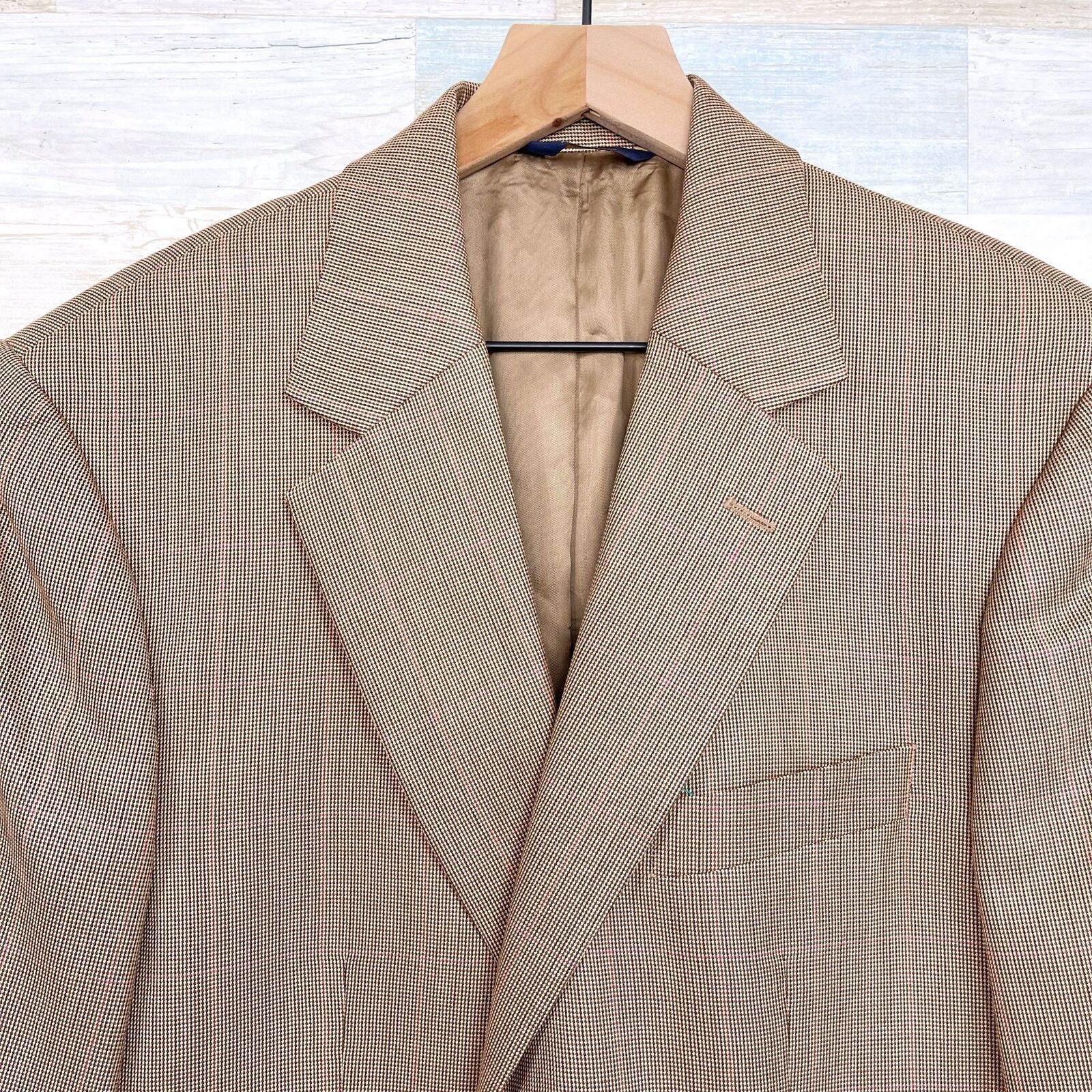 Brooks Brothers Brooks Brothers Wool Silk Sport Coat Brown 4 Size 40R - 2 Thumbnail