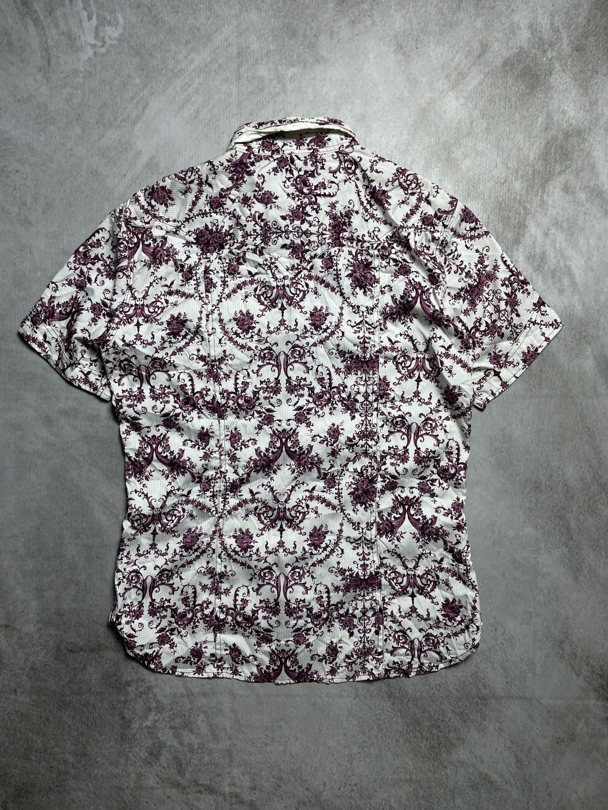 If Six Was Nine 2000’s NCFM - Floral Vkei Style Double Collar Button Shirt Size US M / EU 48-50 / 2 - 8 Thumbnail