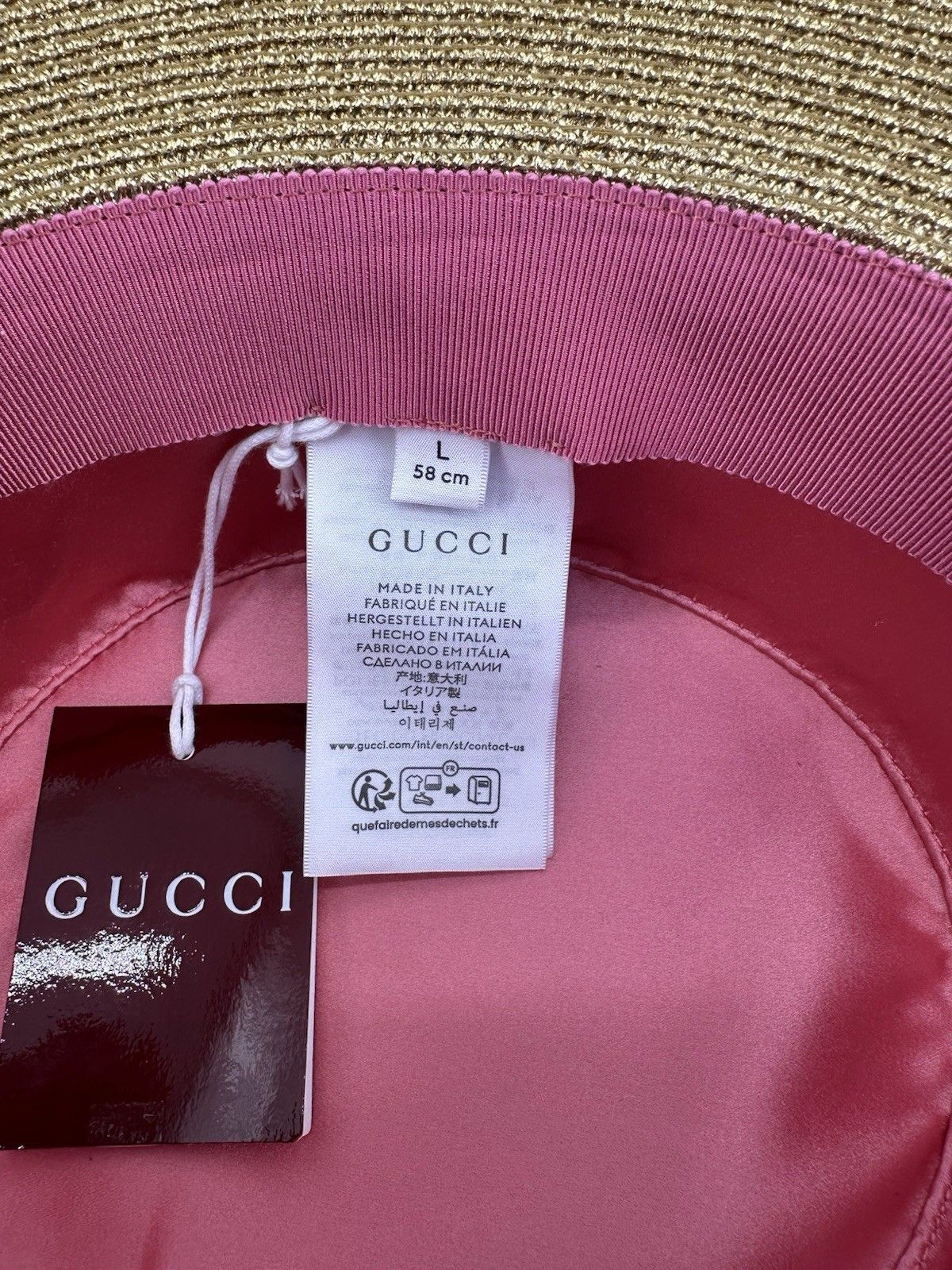 Gucci New Gucci Woman's Hat Size-L-58cm gold Size ONE SIZE - 10 Thumbnail