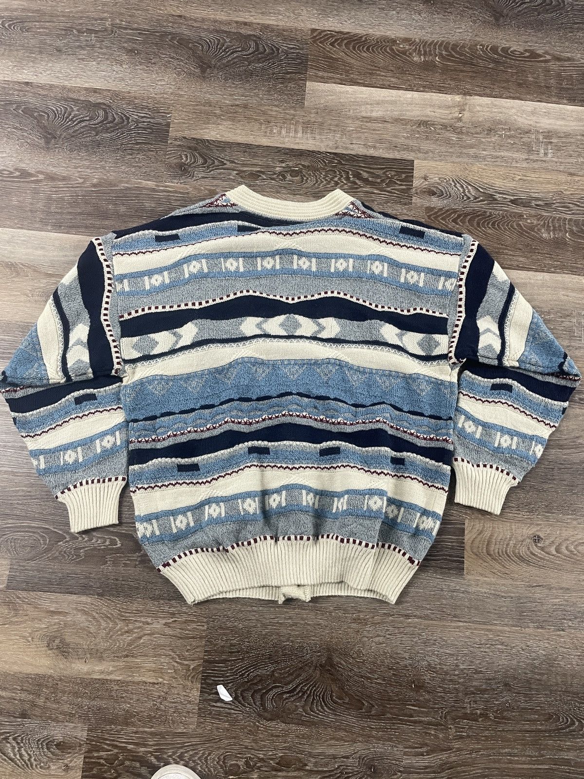 Coogi Vintage Coogi style 3d textured knit cardigan Size US XL / EU 56 / 4 - 4 Thumbnail