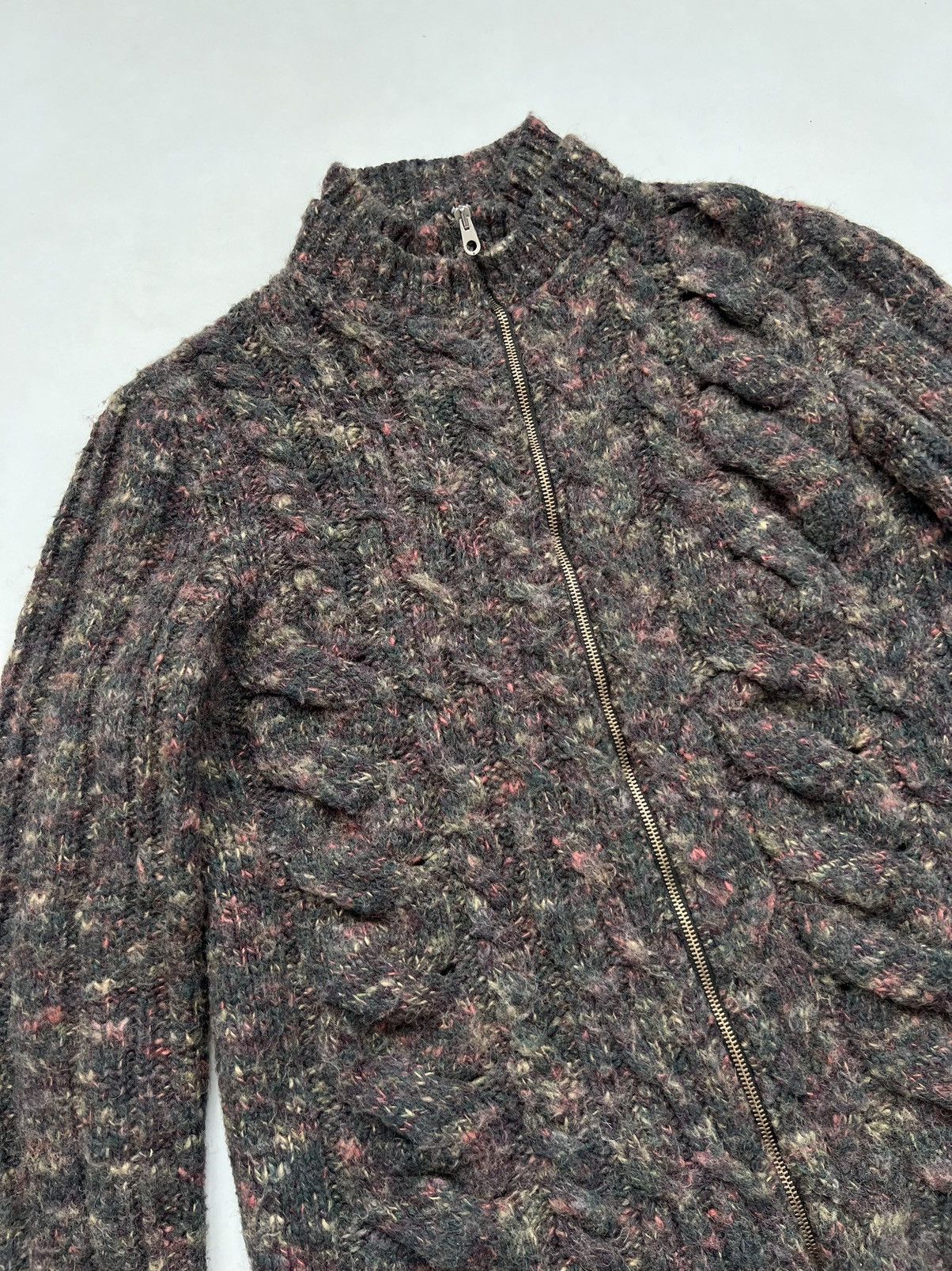 Y/Project 🔥Rare F/W03 Diesel StyleLab Chunky Melange Wool Zip Sweater Size US M / EU 48-50 / 2 - 5 Thumbnail
