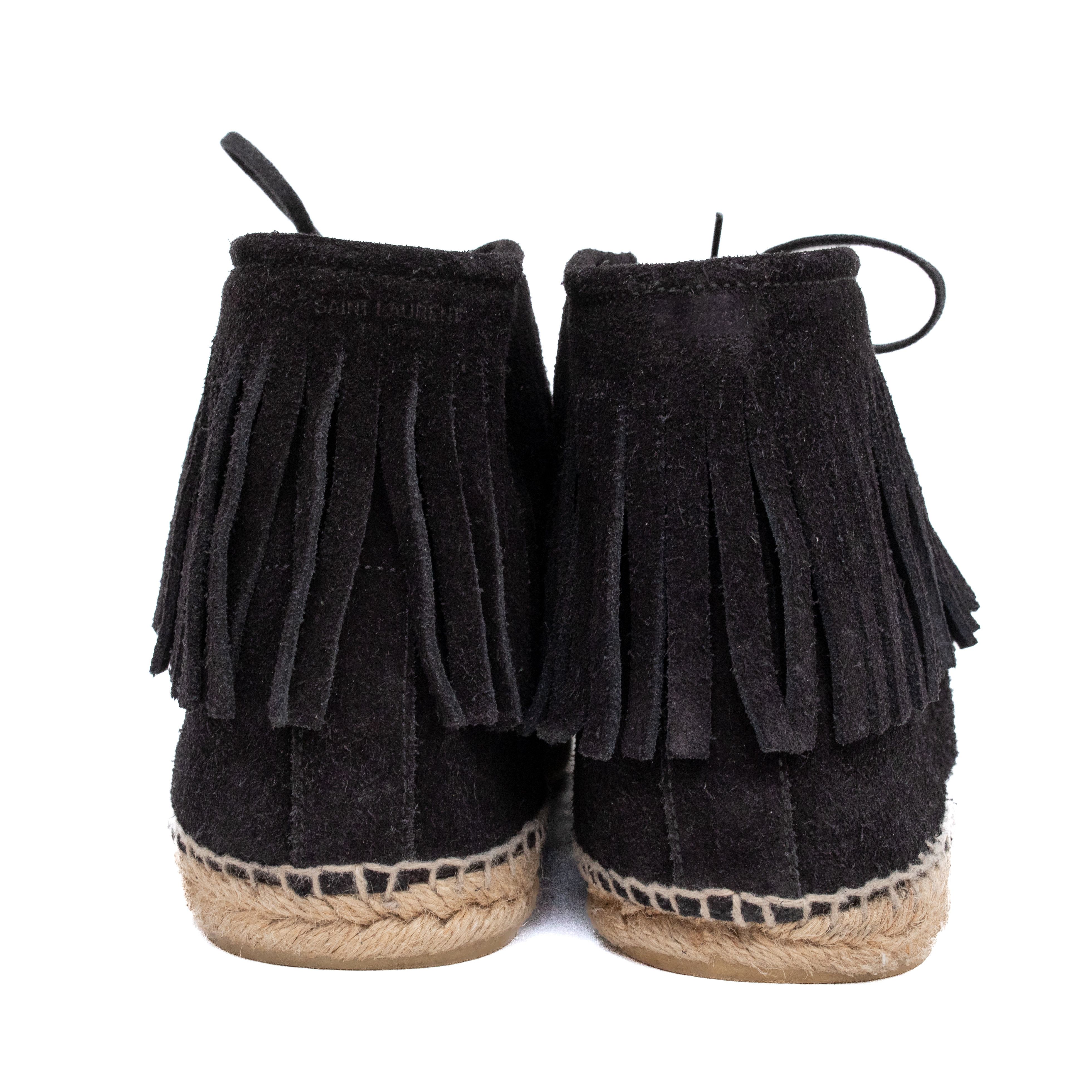Saint Laurent Paris SAINT LAURENT Lace-Up Fringed Espadrilles Size US 12 / EU 45 - 5 Thumbnail