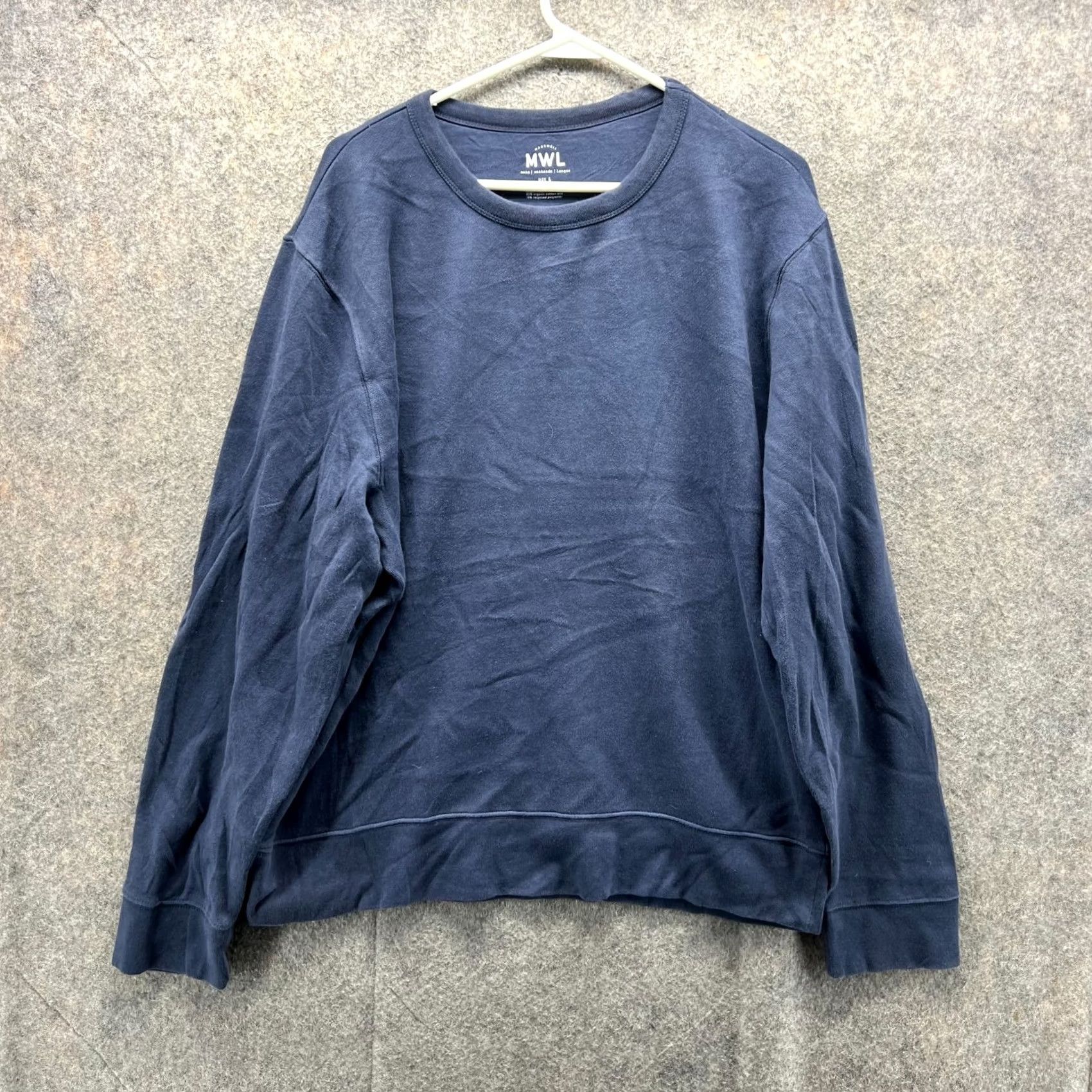 Madewell VINTAGE Madewell Sweater Mens Large Blue Navy Pullover Fleece Crewneck Cotton MWL Size US L / EU 52-54 / 3 - 2 Thumbnail