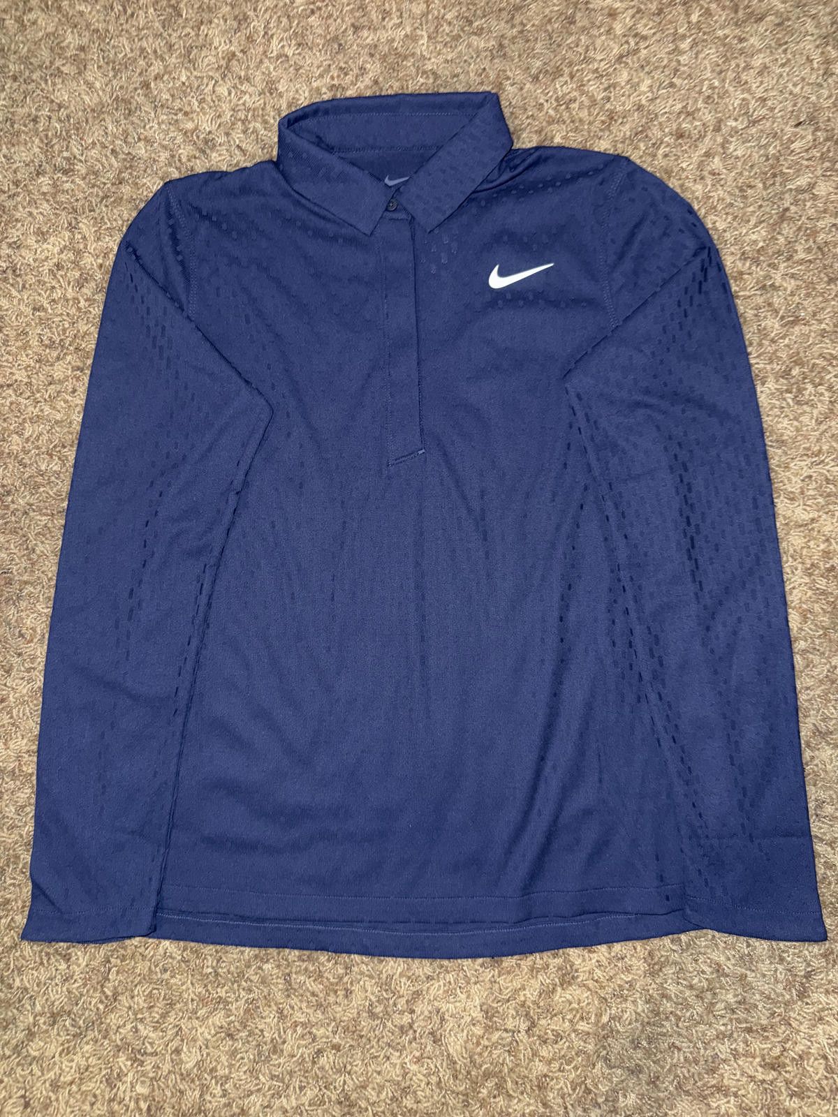Nike Nike Women’s Tour Blue Dri-FIT ADV Golf Long Sleeve Polo Shirt MSRP $90 Size M / US 6-8 / IT 42-44 - 1 Thumbnail