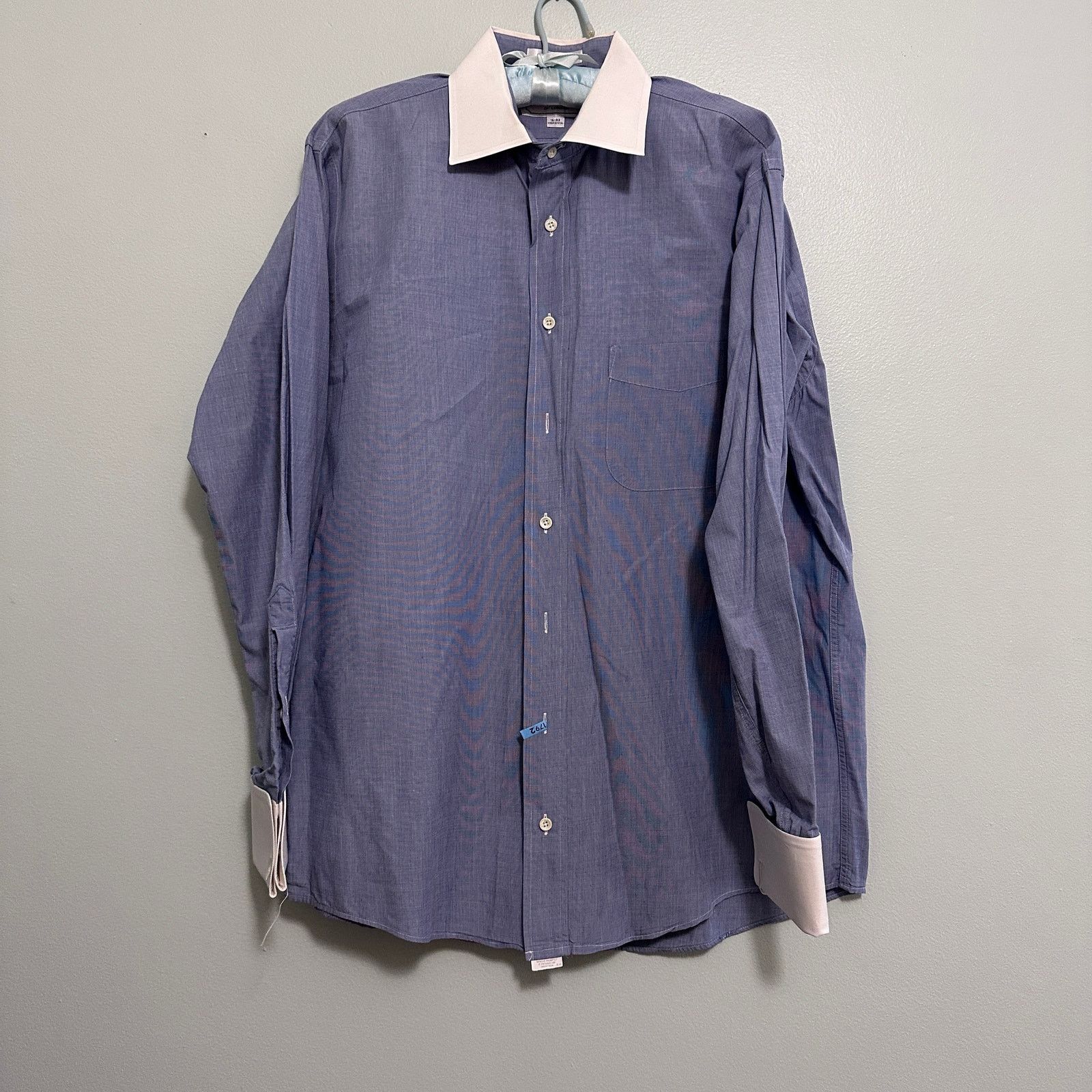 Burberry Vintage Burberry blue with white cuff and collar button down Size US L / EU 52-54 / 3 - 2 Thumbnail