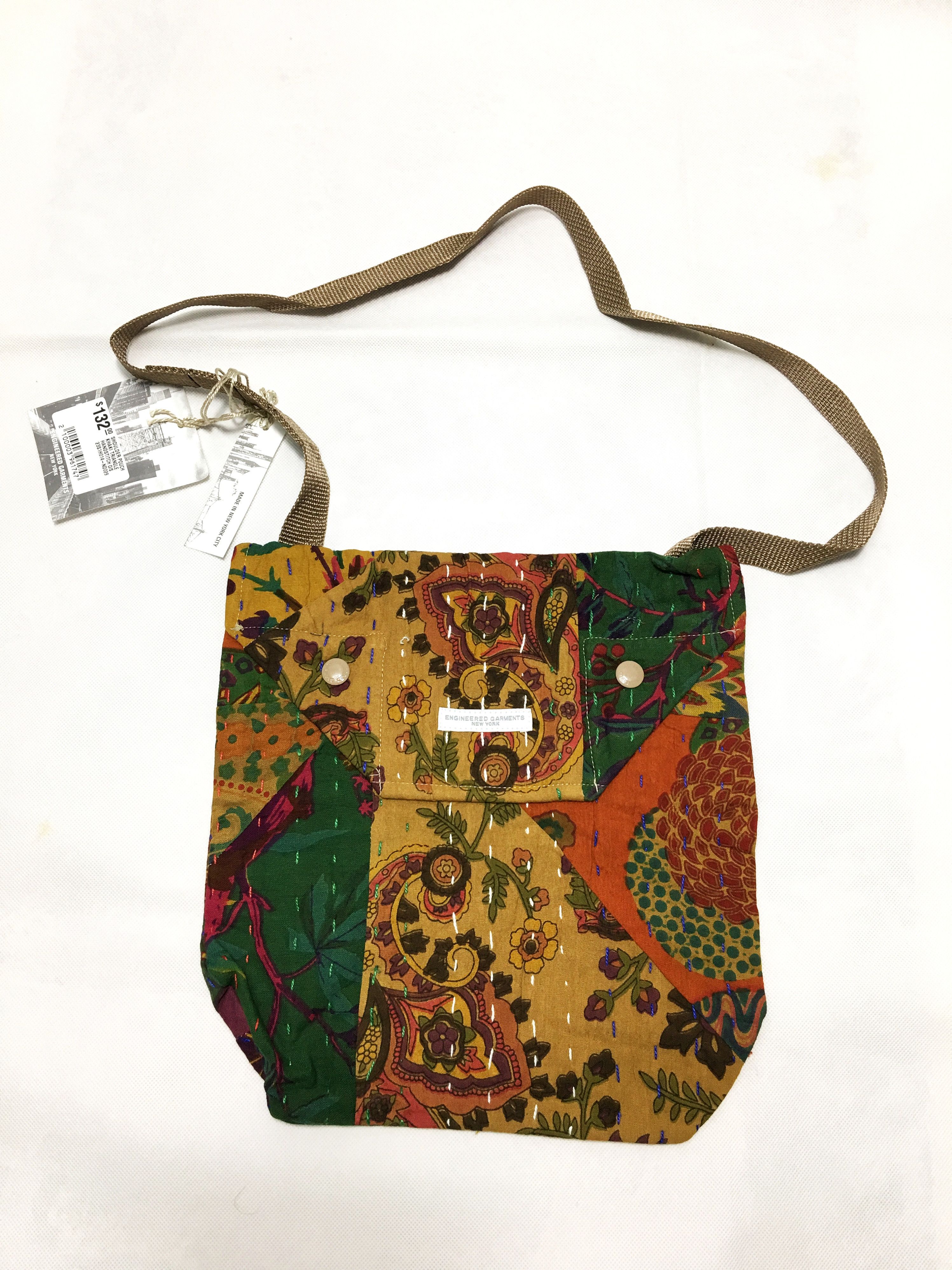 Engineered Garments Engineered Garments Sashiko Handmade Shoulder Pouch Size ONE SIZE - 1 Thumbnail