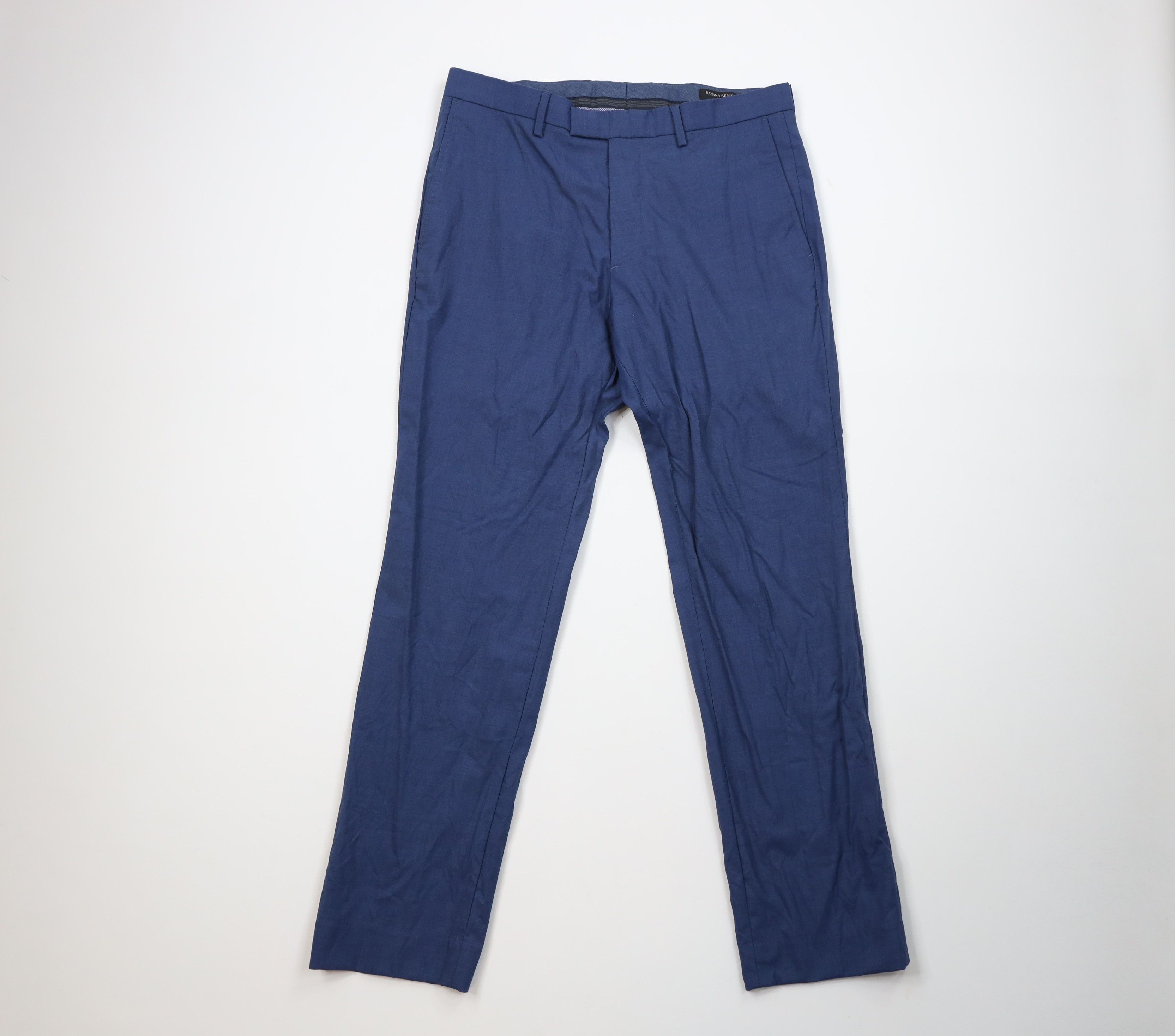 Banana Republic Banana Republic Wool Stretch Knit Chino Pants Trousers Blue Size US 32 / EU 48 - 1 Thumbnail
