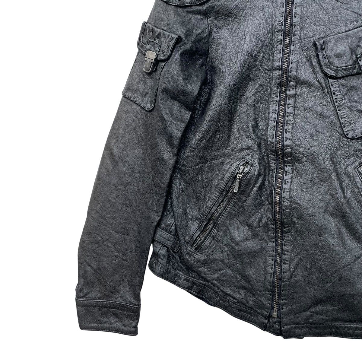 Other 💥 Designer G.Guaglianone Stitching Genuine Lether Biker Size M / US 6-8 / IT 42-44 - 5 Thumbnail