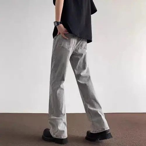 Japanese Brand Kusuno x moto Washed Smokey Grey Aged Relaxed Jeans Size US 31 - 5 Thumbnail