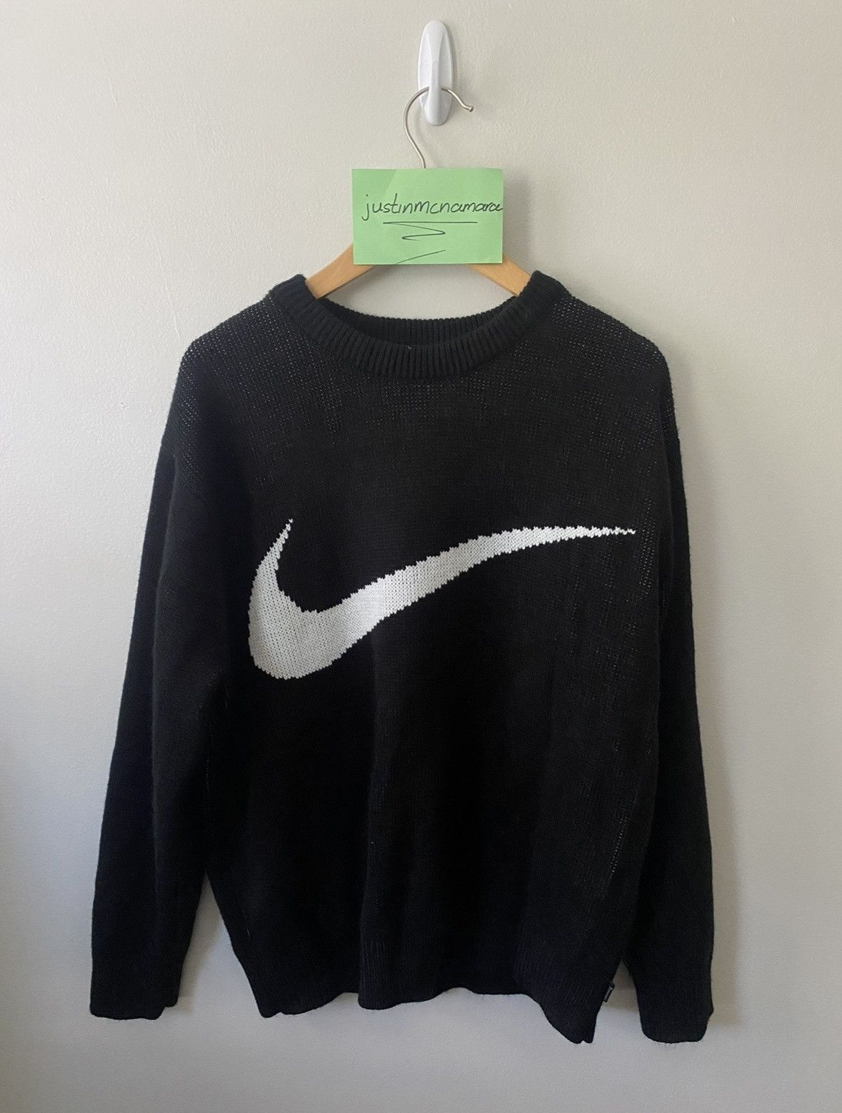 Nike × Supreme Nike x Supreme Swoosh Knit Sweater Size US L / EU 52-54 / 3 - 2 Thumbnail