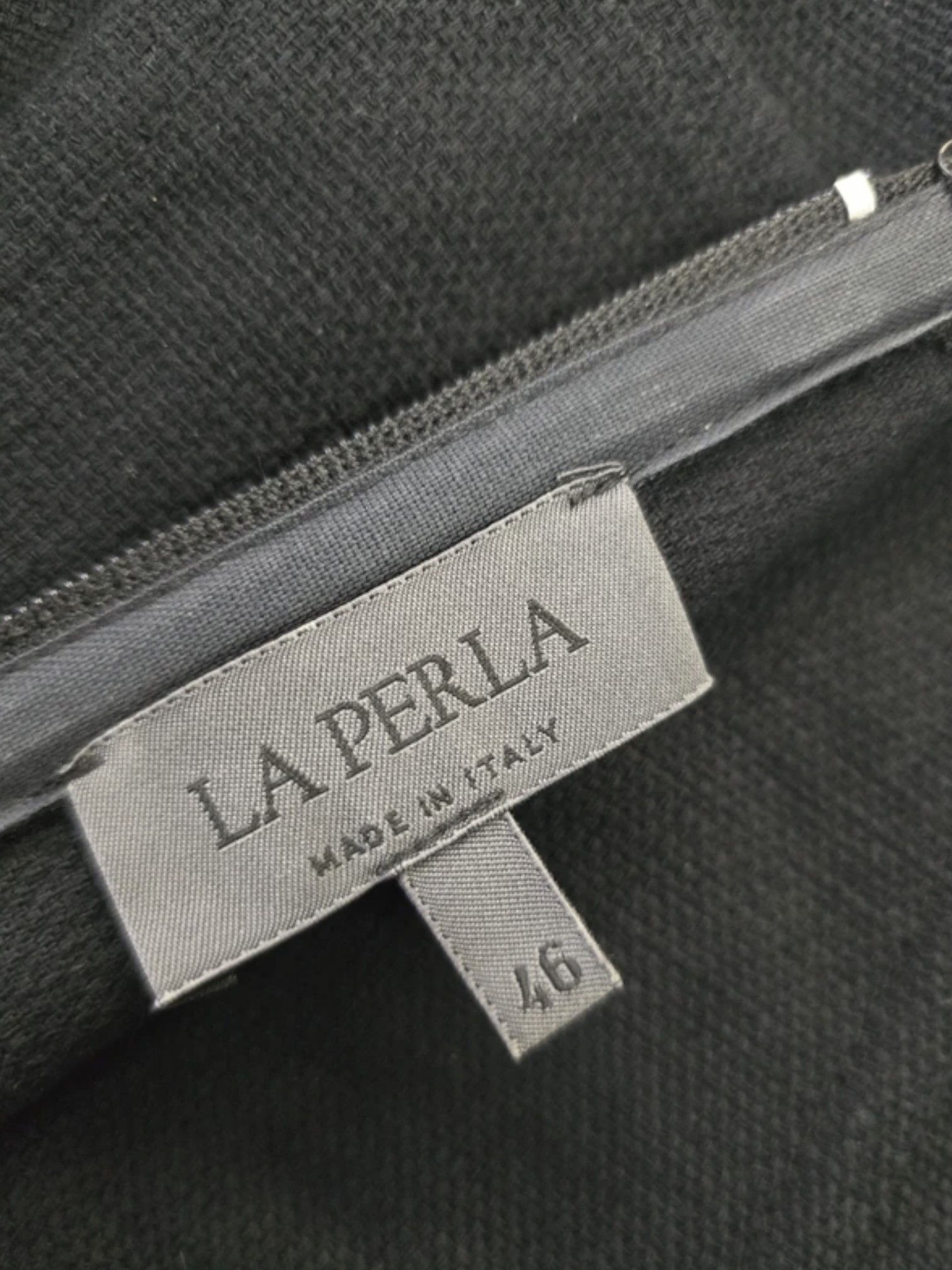 La Perla Black Cutwork Cotton Corset Top with Spaghetti Straps, 2010s Size L / US 10 / IT 46 - 2 Thumbnail
