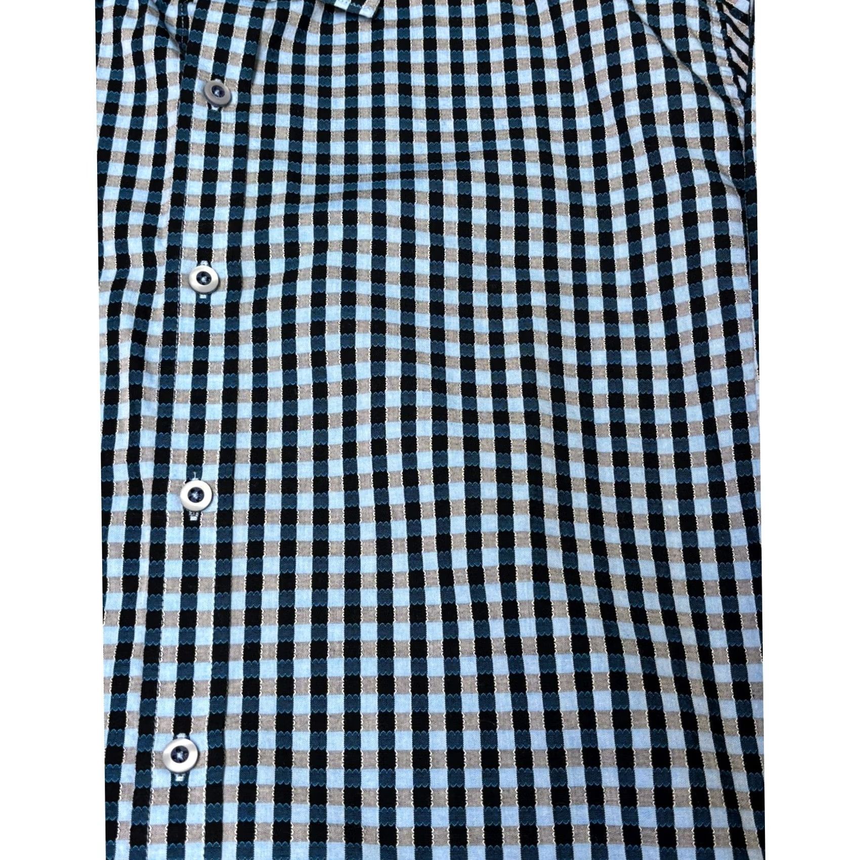 Robert Graham Robert Graham Mens XL Classic Fit Blue Gingham Check Cotton Button Down Shirt Size US XL / EU 56 / 4 - 2 Thumbnail