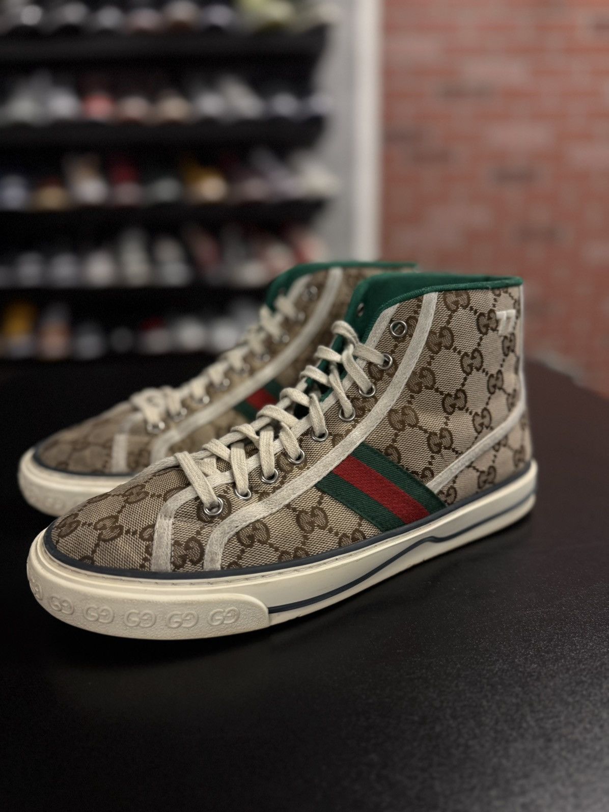 Gucci Gucci High Top 77 Tennis Sneakers Size 7.5G/8M Size US 8 / EU 41 - 4 Thumbnail