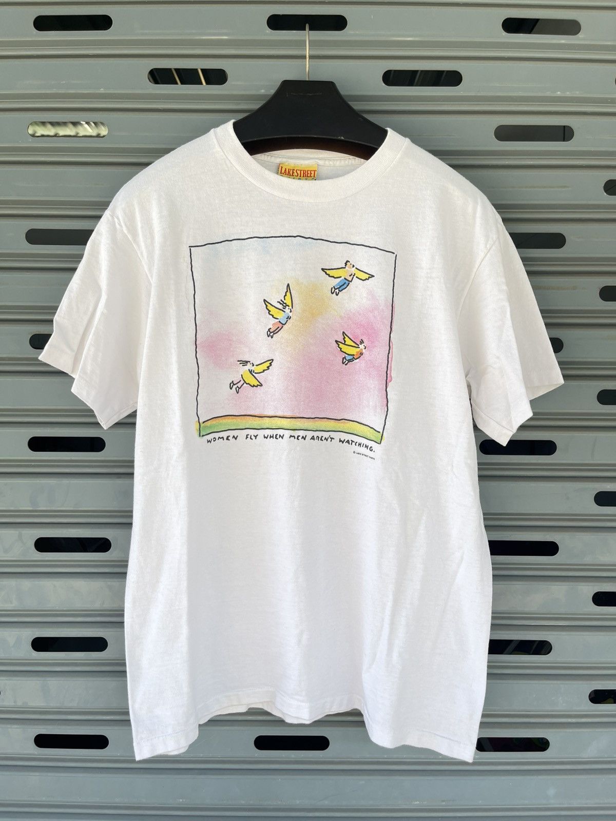 Other Vintage 90s Lake Street Shirts "Women Fly" Graphic T-Shirt L Size US XL / EU 56 / 4 - 2 Thumbnail