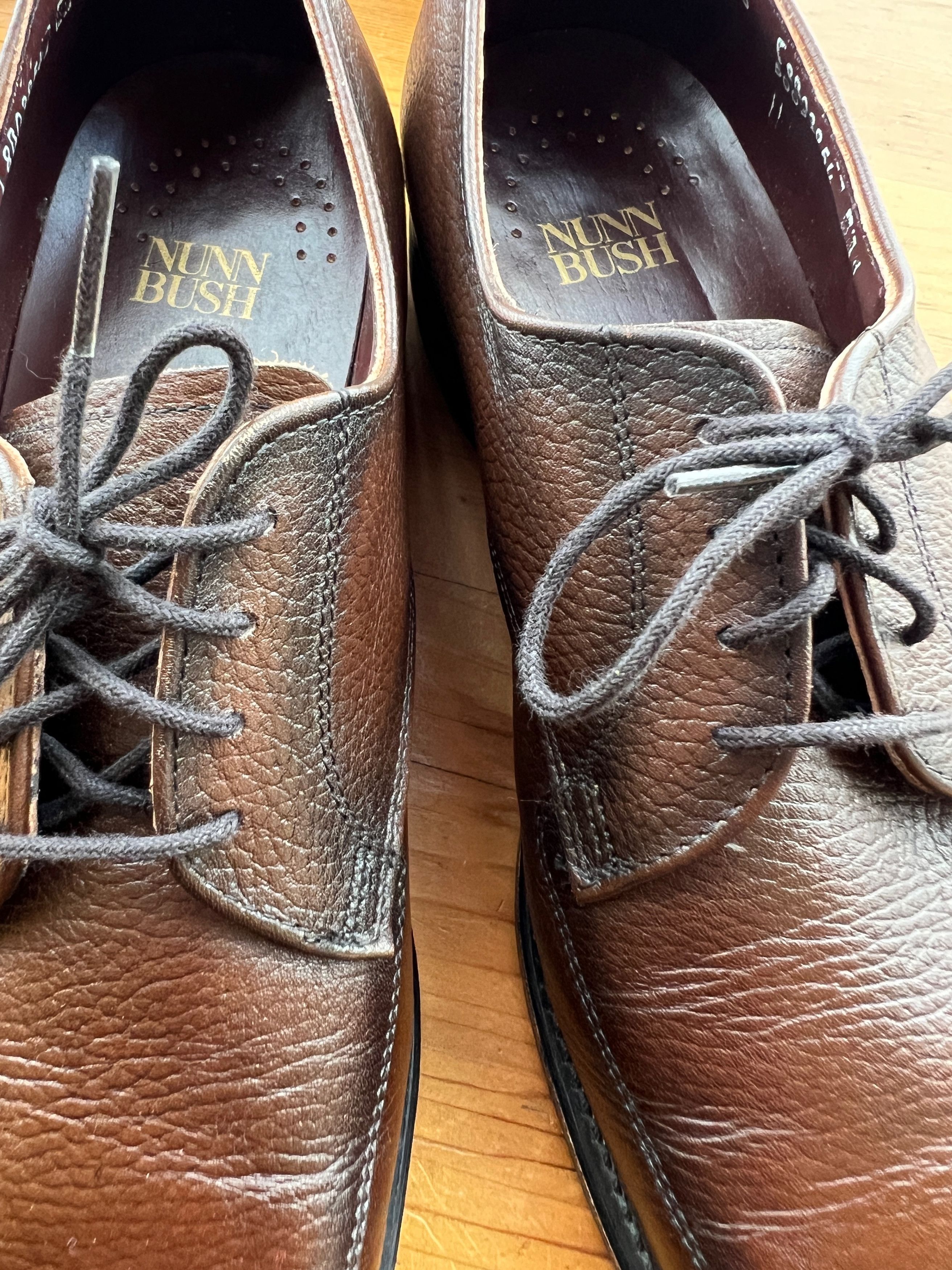 Nunn Bush Nunn Bush Pebbled Brown Oxfords Size US 10.5 / EU 43-44 - 6 Thumbnail