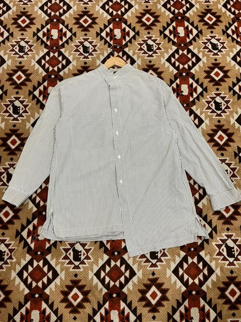 Issey Miyake Vtg Issey Miyake Unsymmetrical Stripes Button Shirt Size US L / EU 52-54 / 3 - 1 Thumbnail
