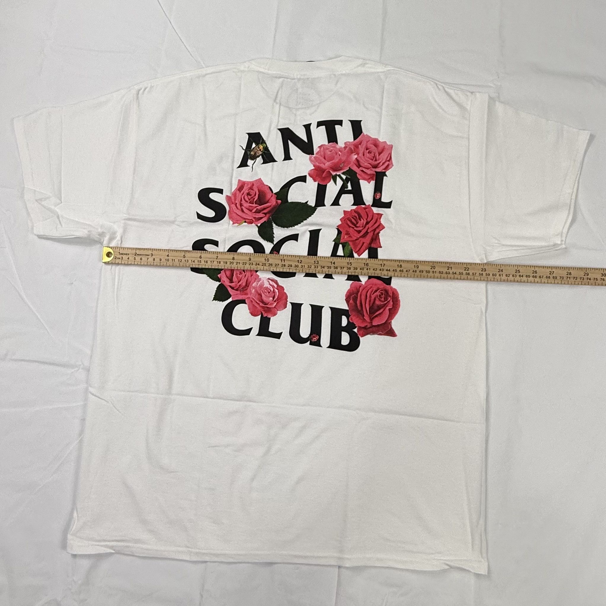 Anti Social Social Club Anti Social Social Club Kkoch White Rose Floral Graphic Tee Size US XL / EU 56 / 4 - 4 Thumbnail