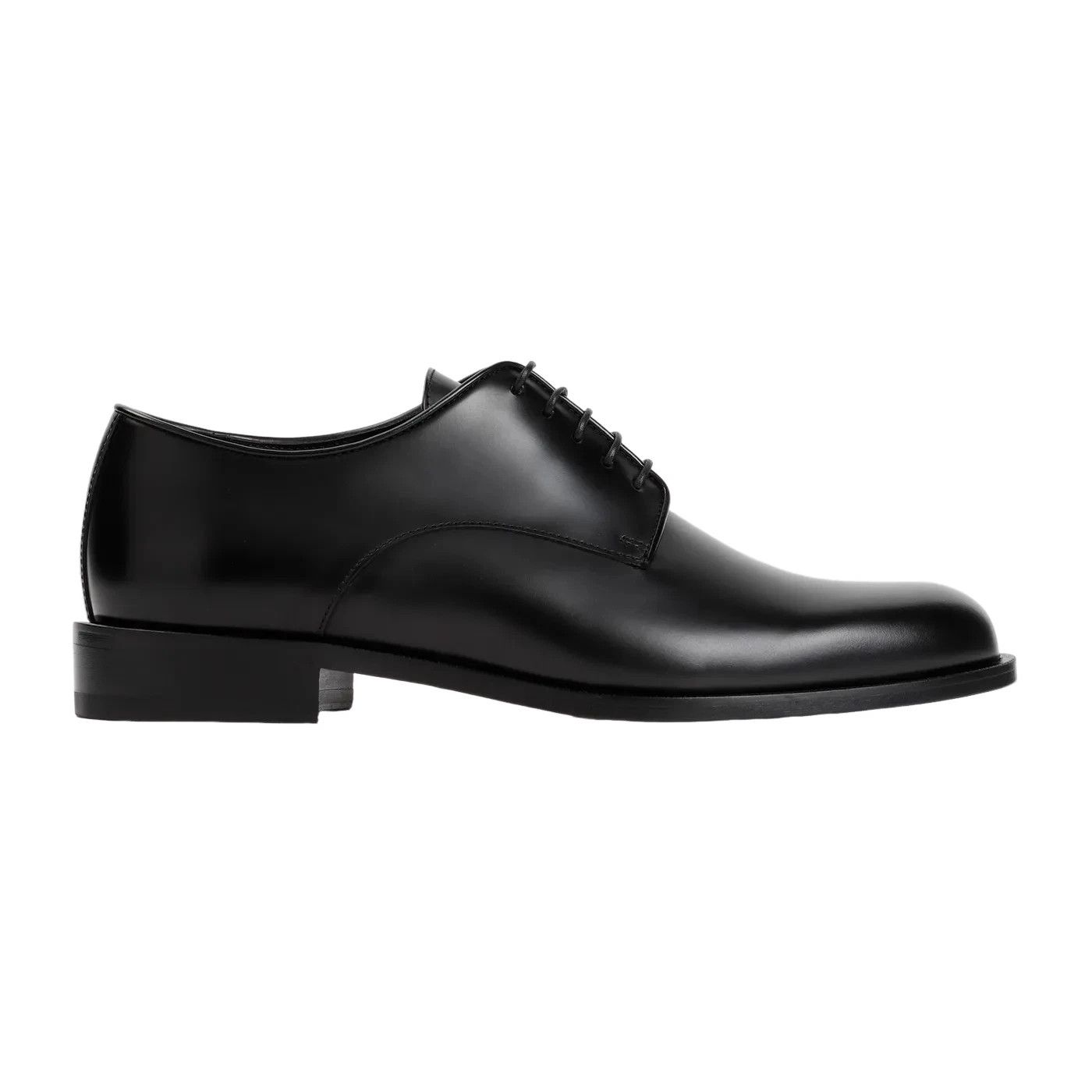 GIORGIO ARMANI Black Leather Derby Shoes New & Authentic