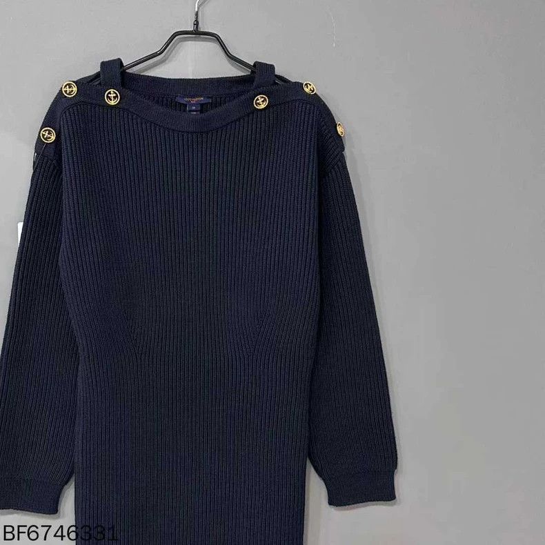 Louis Vuitton Louis Vuitton One Shoulder Anchor Button Knit Dress Size M / US 6-8 / IT 42-44 - 3 Thumbnail
