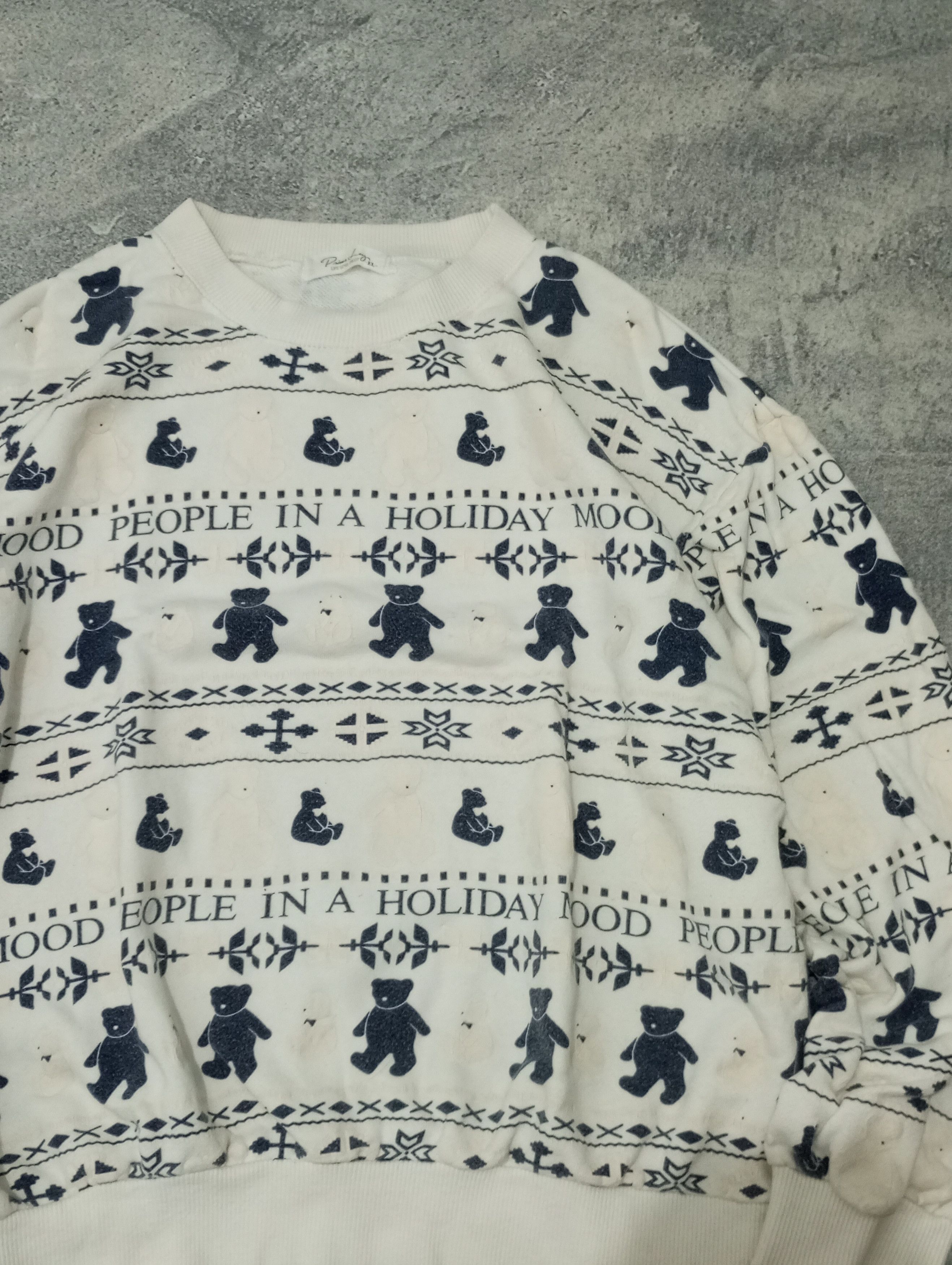 Japanese Brand × Vintage Vintage White Fullprint 'Prime Ley' Crewneck Size US L / EU 52-54 / 3 - 2 Thumbnail