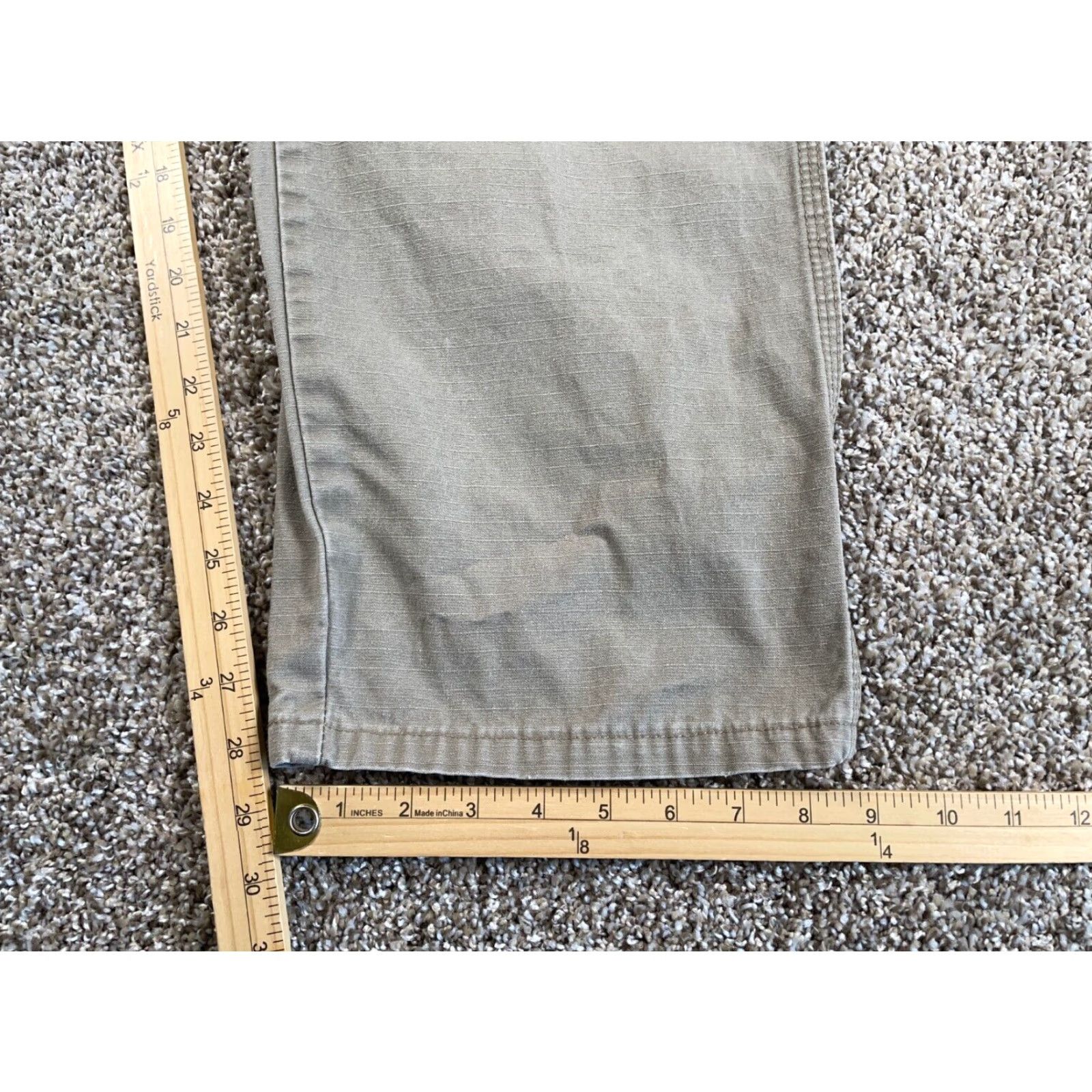 Wrangler WRANGLER RIGGS Workwear Carpenter Pants Men's 36 x 28 Beige Ripstop Cotton Casual Outdoor Retro Size US 36 / EU 52 - 6 Thumbnail