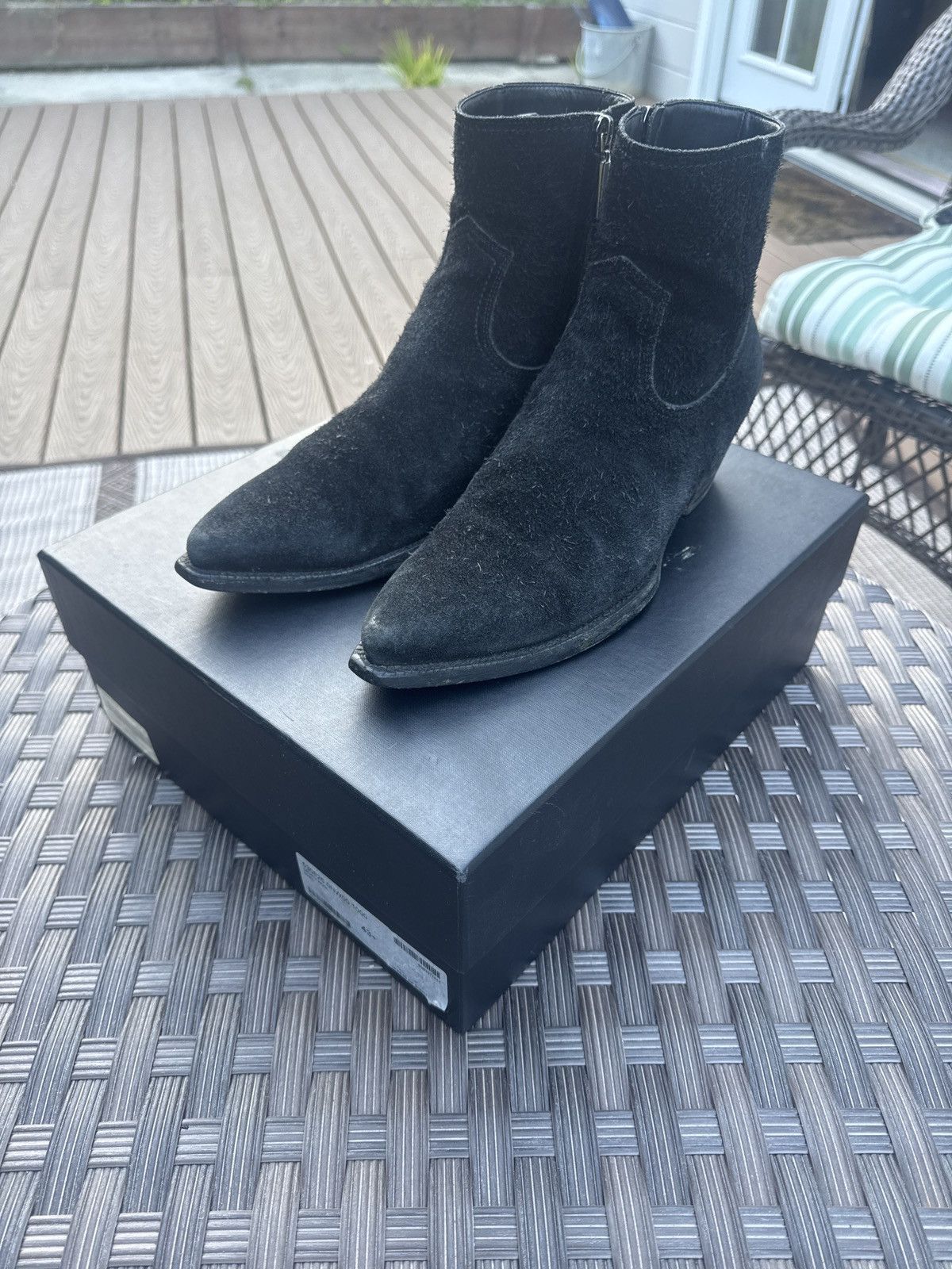 Hedi Slimane × Saint Laurent Paris Saint Laurent lukas boot | Grailed
