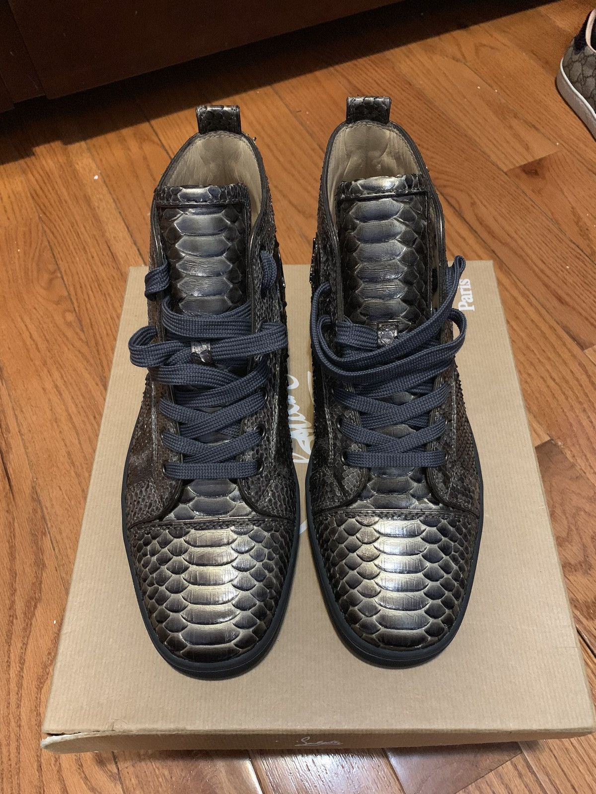 Christian Louboutin Christian Louboutin Flat Python High Top Sneakers 42 Size US 9 / EU 42 - 1 Thumbnail