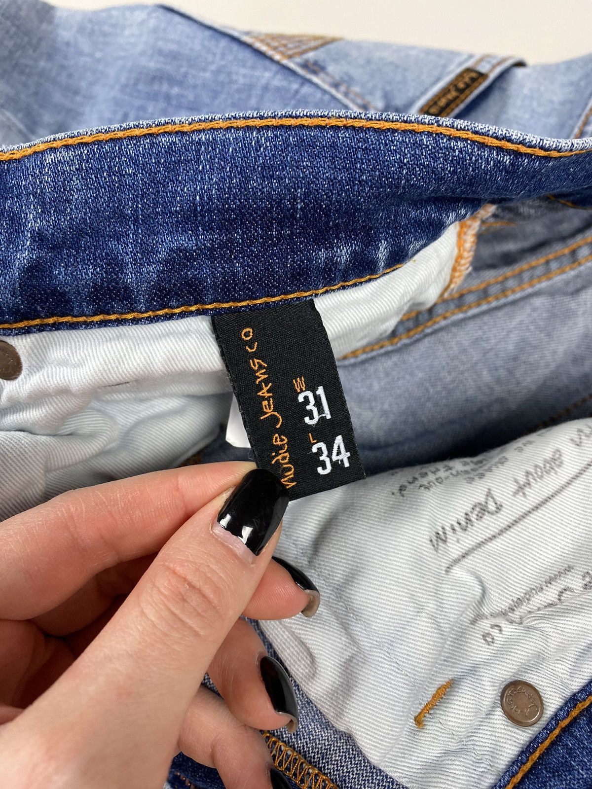 Nudie Jeans Nudie Jeans Co Lean Dean Broken Sage men’s jeans Size US 31 - 14 Thumbnail