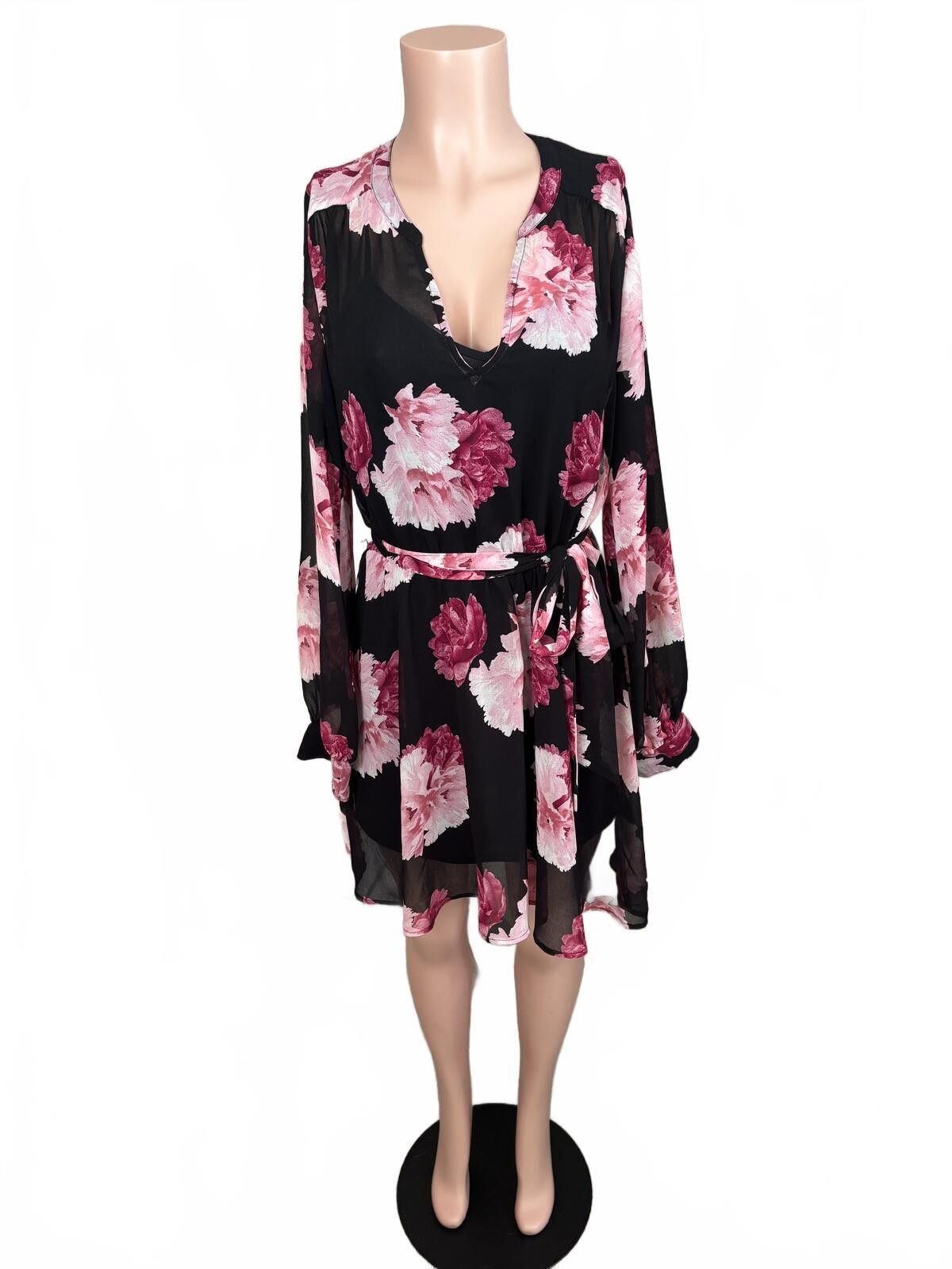 Banana Republic Banana Republic Luxe Floral Mini Dress Sheer Boho Chic S/M Size S / US 4 / IT 40 - 2 Thumbnail