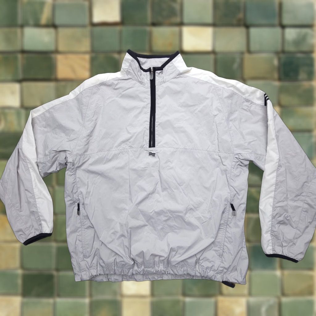 Adidas VINTAGE Adidas Windbreaker Mens M Silver 90s Street Jacket Size US M / EU 48-50 / 2 - 1 Thumbnail