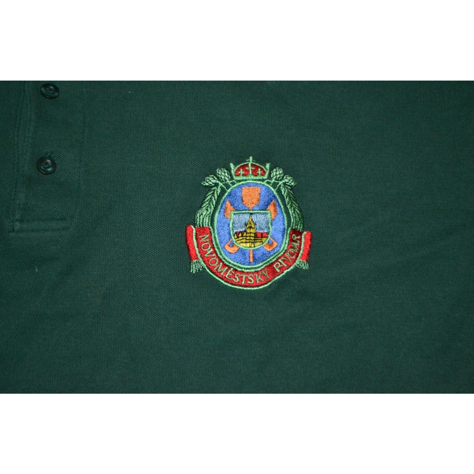 Vintage VINTAGE Enigma Polo Shirt XL Green Men Short Sleeve 100% Cotton Prague Bars Rugby Style Size US XL / EU 56 / 4 - 2 Thumbnail
