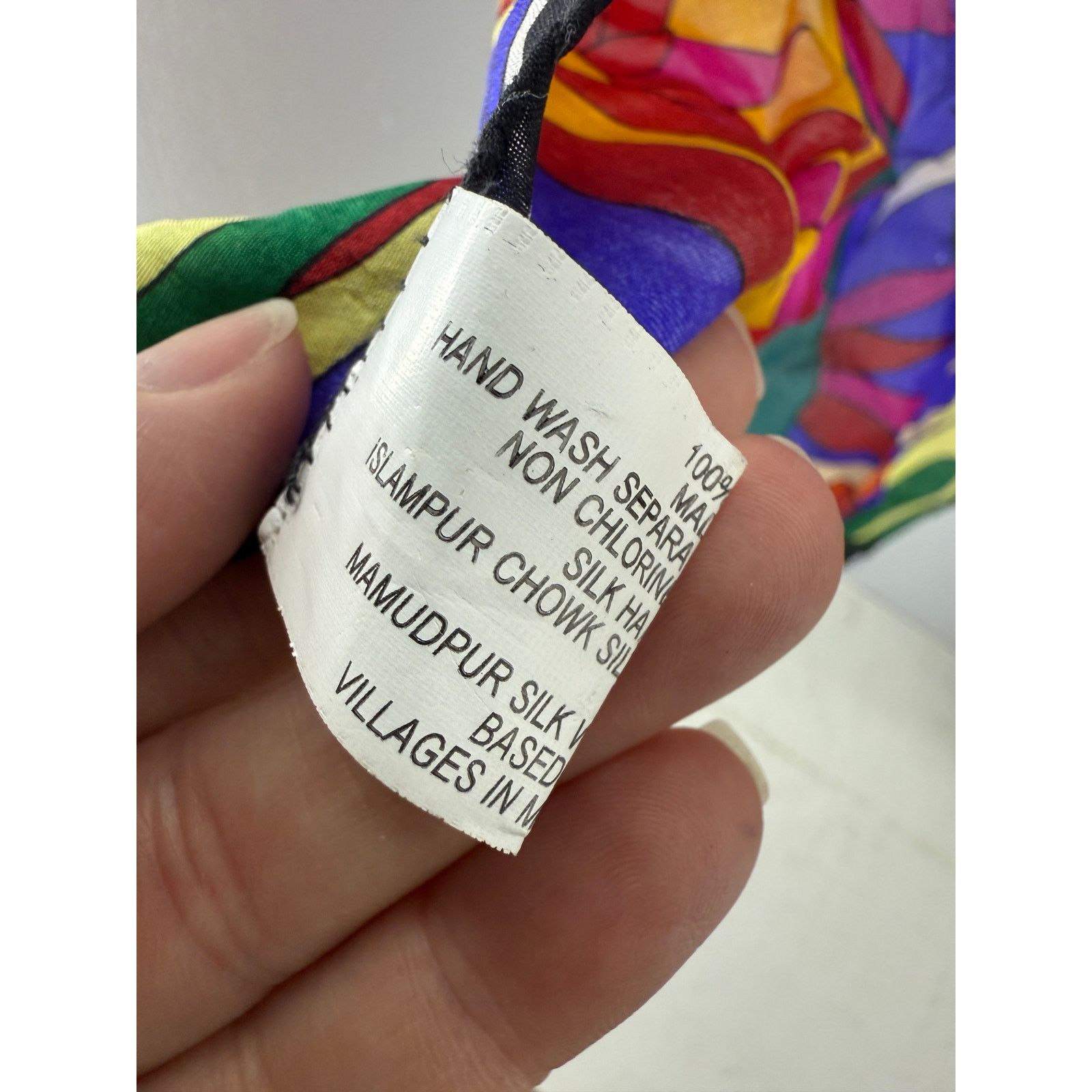 Vintage Vintage Mamudpur 80s Rainbow Jungle Silk Scar Animal Size ONE SIZE - 3 Thumbnail
