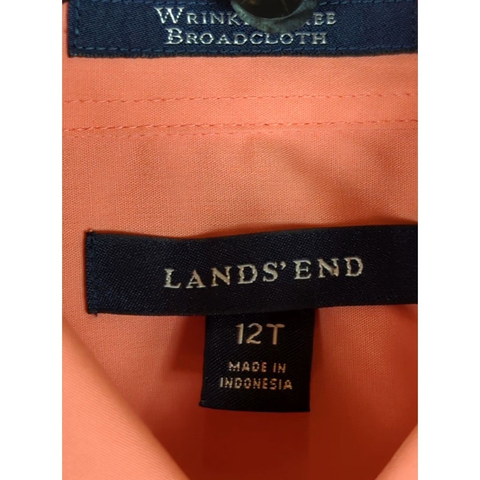 Lands' End LANDS' END WOMEN'S ORANGE LONG SLEEVE BUTTON FRONT WRINKLE FREE TOP SZ 12T Tall Shirts Womens Work Modern Size XL / US 12-14 / IT 48-50 - 7 Thumbnail