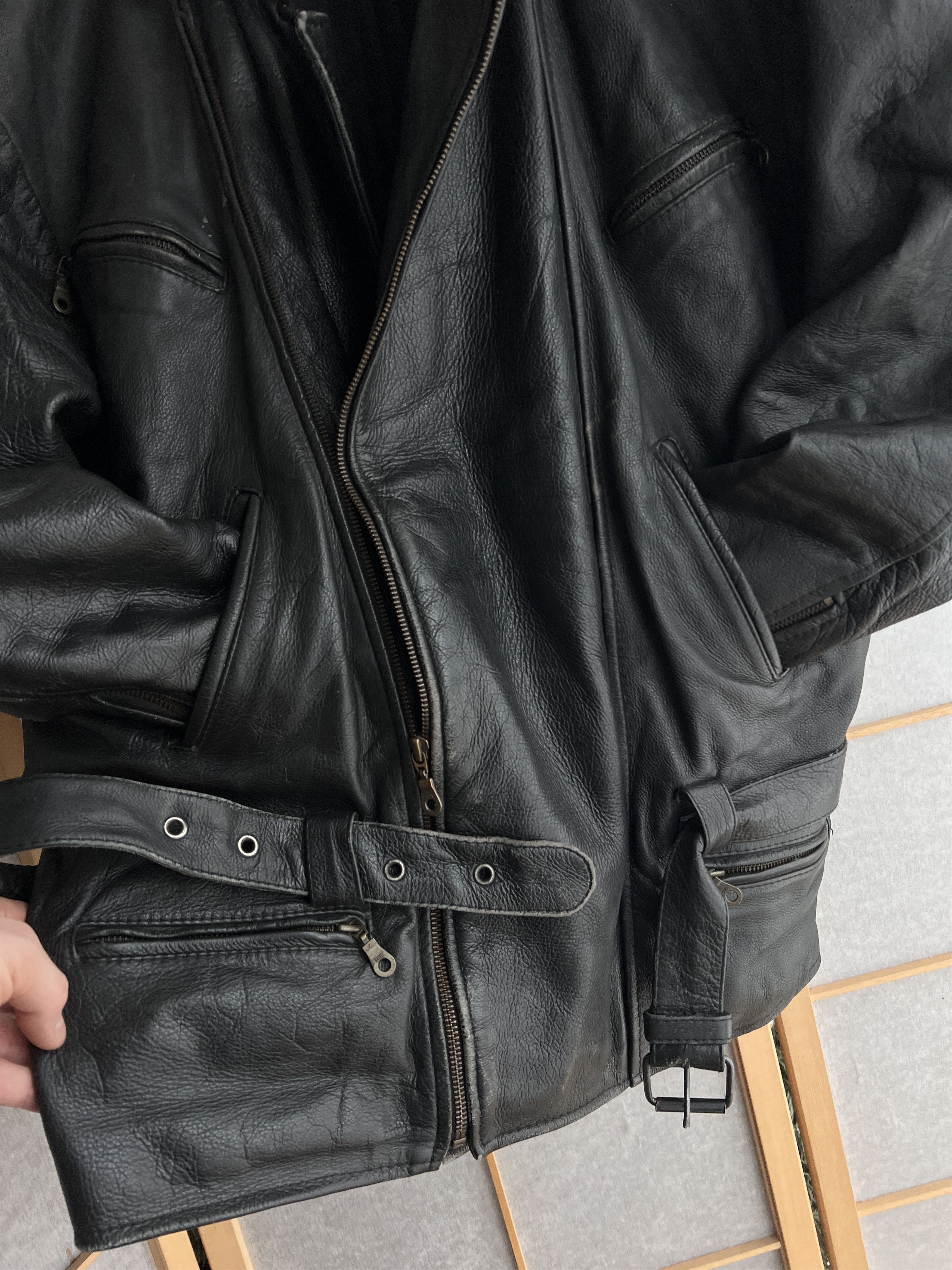 Japanese Brand Vintage 90s racing leather bomber jacket biker y2k punk rare Size US L / EU 52-54 / 3 - 22 Thumbnail