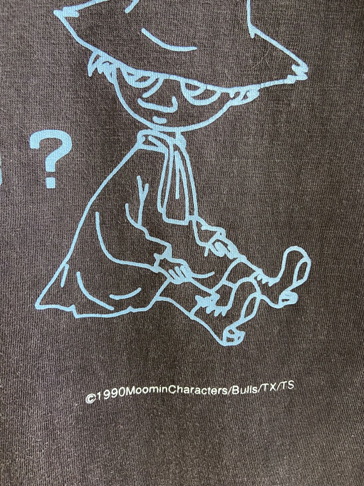 Vintage Vintage 1990’s Moomin Character Snufkin Thrashed Faded shirt Size US M / EU 48-50 / 2 - 4 Thumbnail