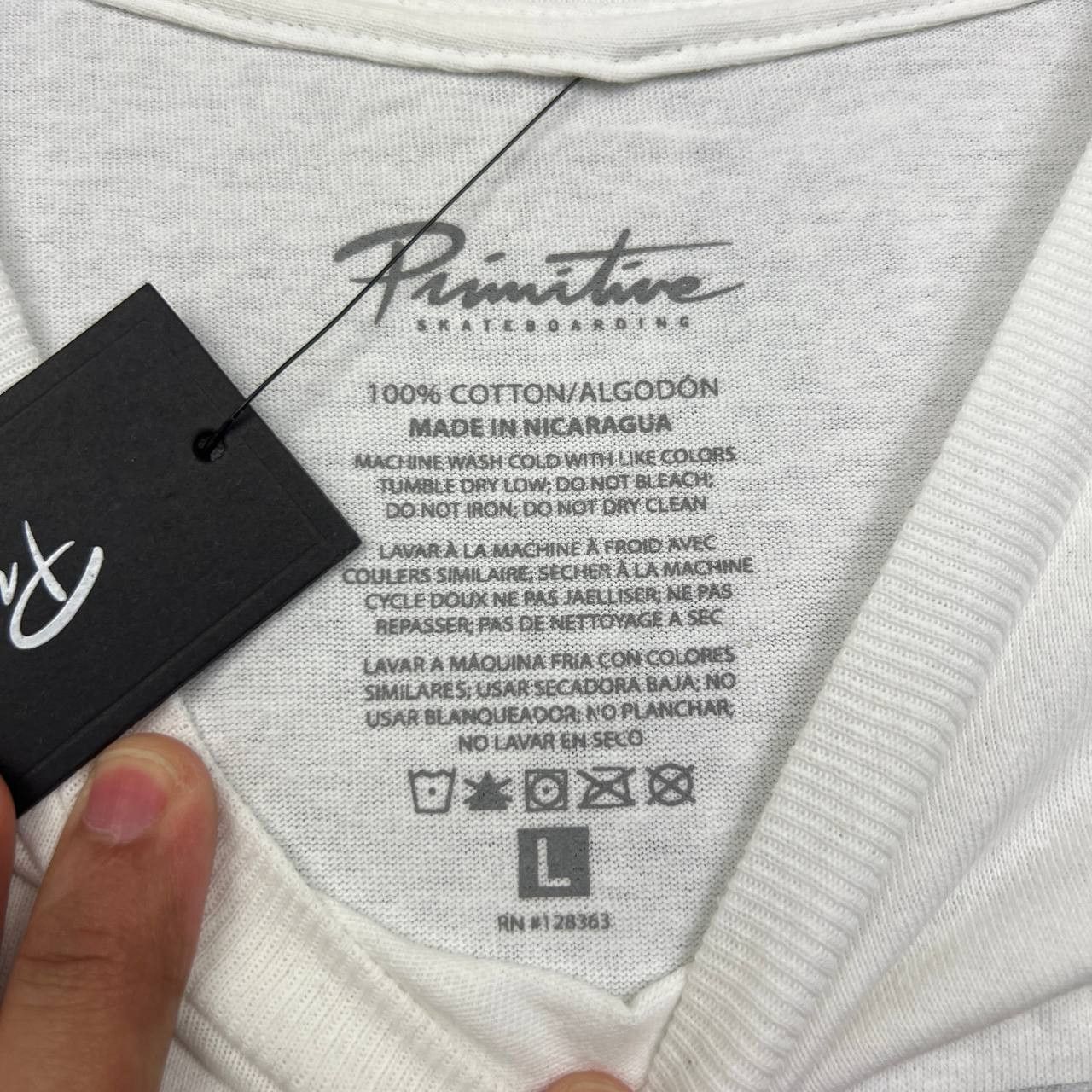 Primitive Primitive Skateboarding Shirt Men Large White Crew Neck New Size US L / EU 52-54 / 3 - 3 Thumbnail
