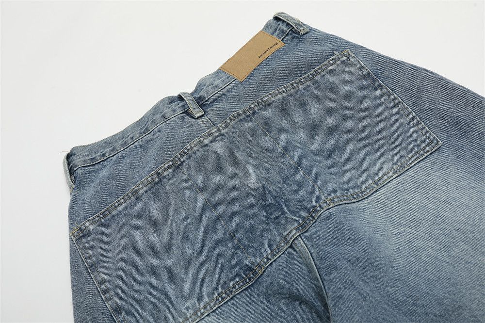 Japanese Brand × Jean Street fake two-piece street hip-hop loose stitching jeans Size US 32 / EU 48 - 5 Thumbnail